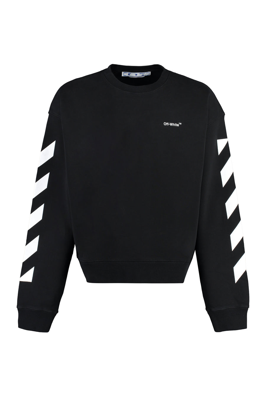 Cotton Crew-Neck Sweatshirt Black Sweatshirts