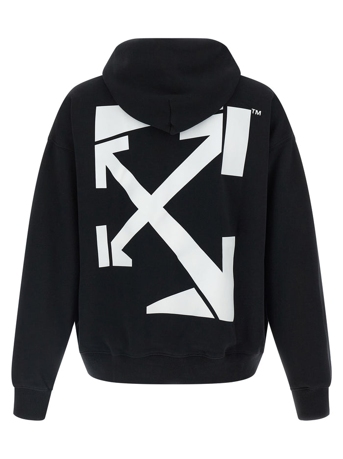Run Arrow Skate hoodie White/black Cotton Sweatshirt