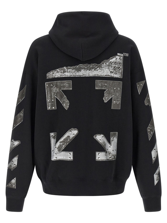 Metal Arrow Skate hoodie Black Cotton Sweatshirt