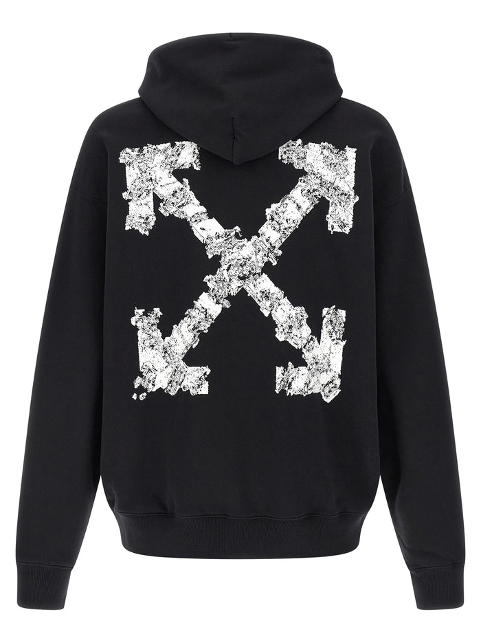 Heraldic Arrow Skate hoodie Black Cotton Sweatshirt