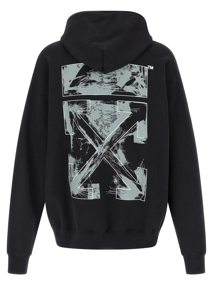 Paint Arrow Skate hoodie Black Cotton Sweatshirt