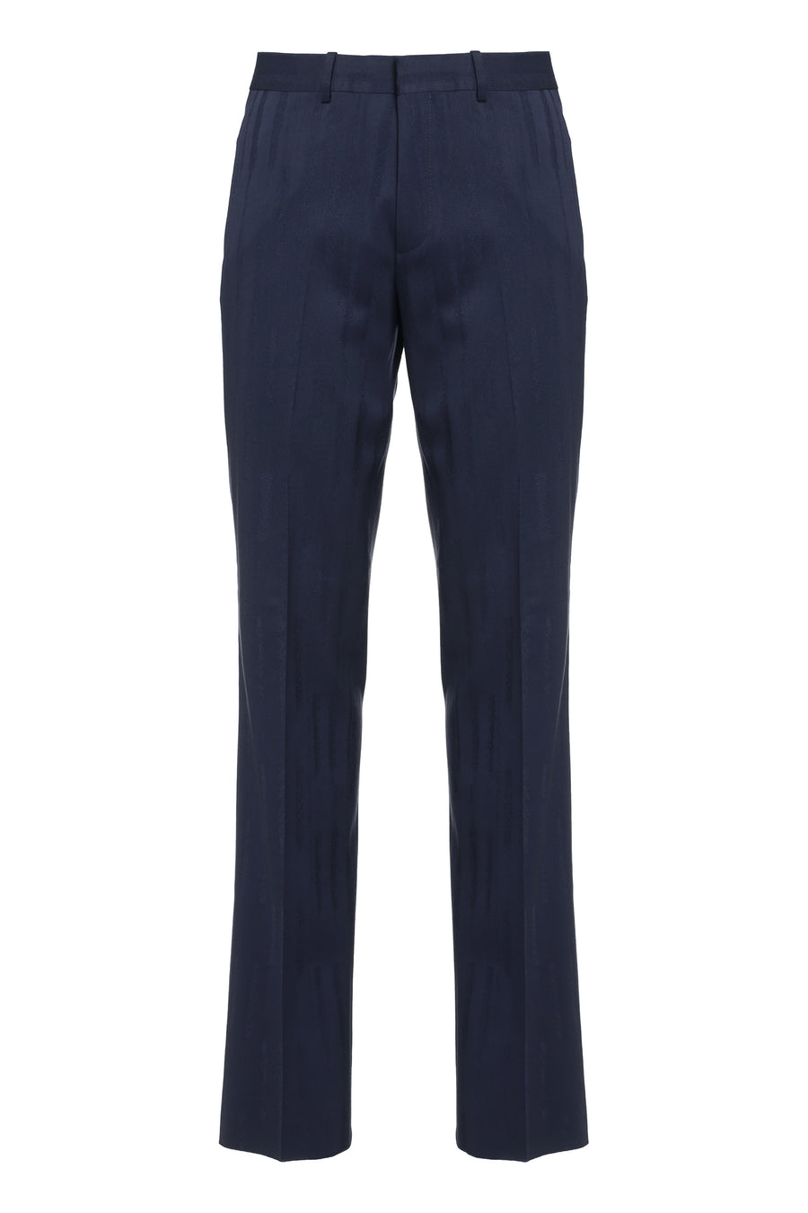Slim Fit Tailored Trousers Blue Elastane