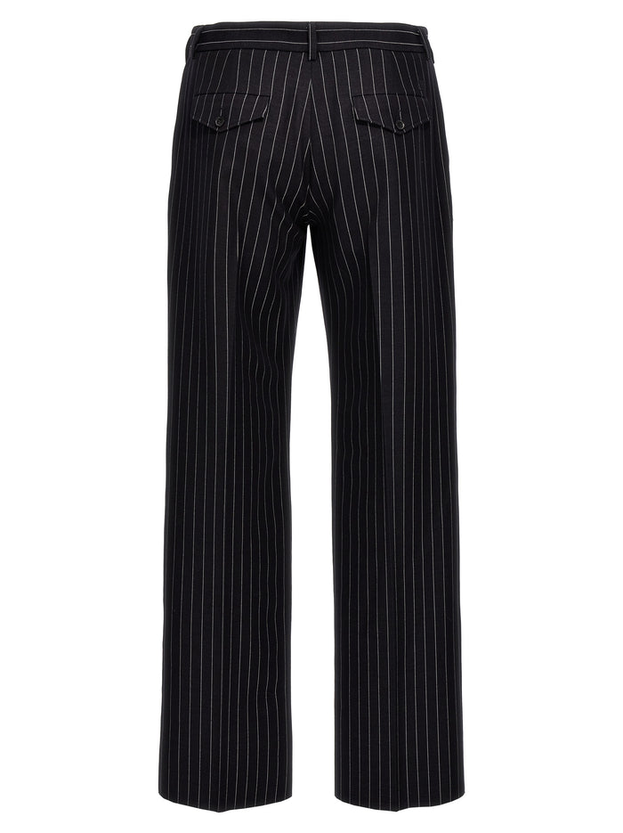 23 pinstripes trousers Blue Wool Polyester Pant