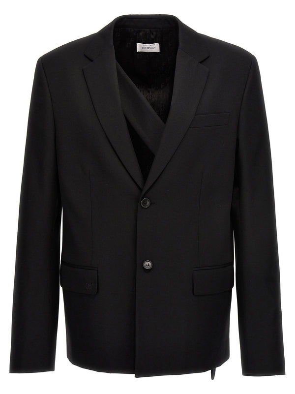 Off White Ow Embroidery Blazer
