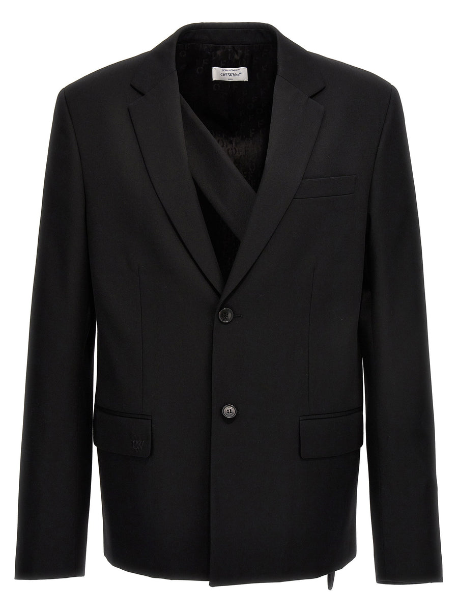 Off White Ow Embroidery Blazer