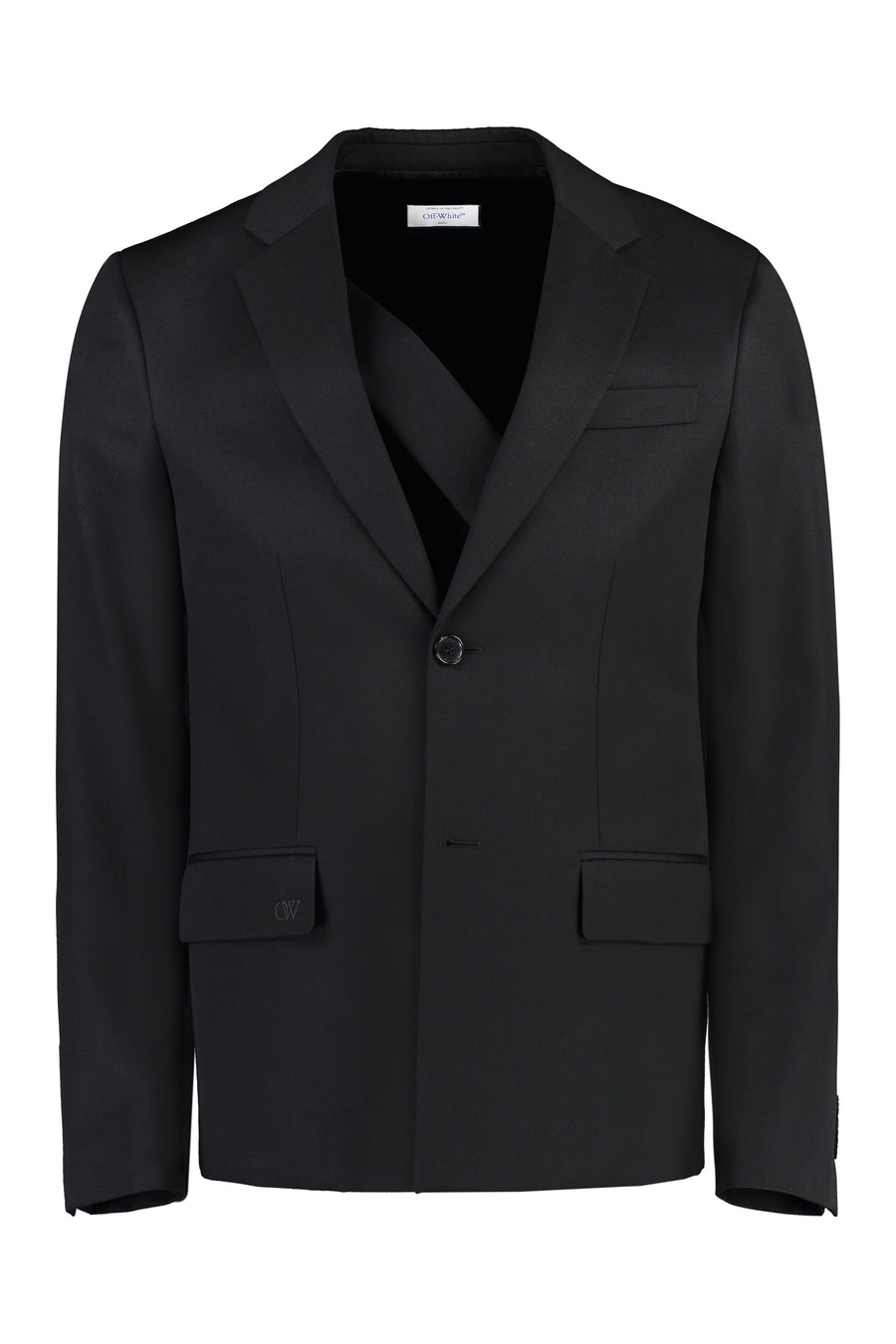 Single-Breasted Virgin Wool Jacket Black Suit & Dinner