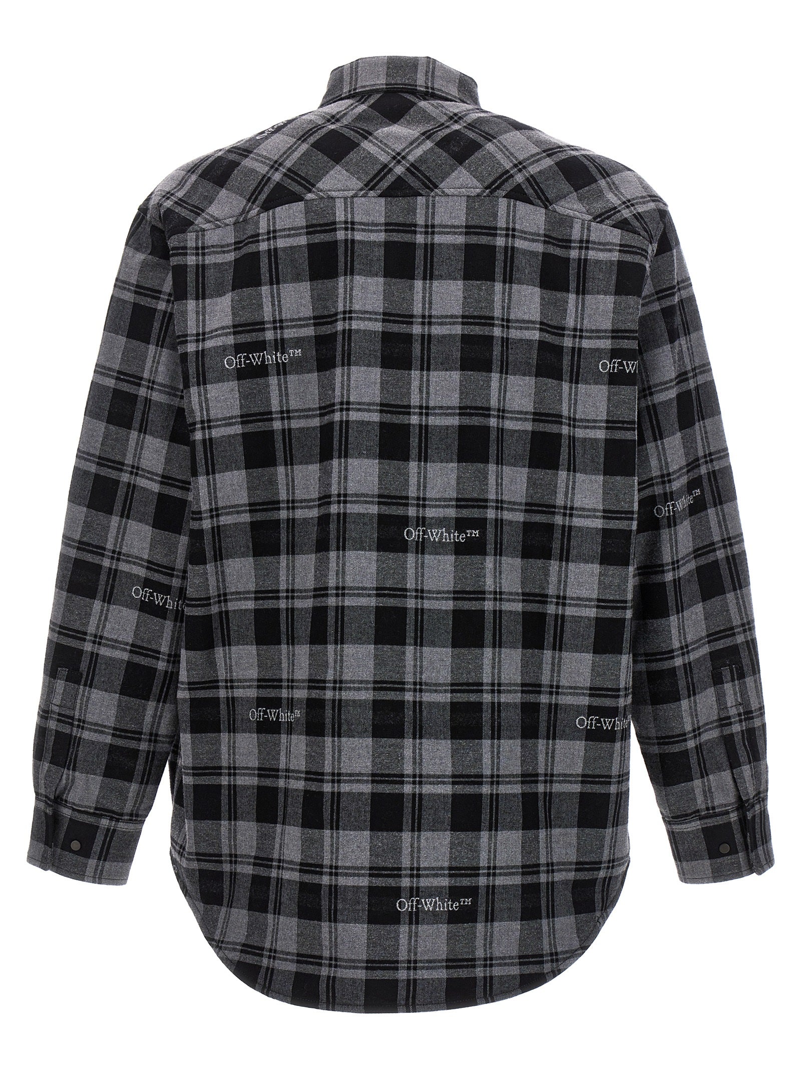 Check Flannel Padded jacket Gray Cotton Down Jacket, Parka, Casual