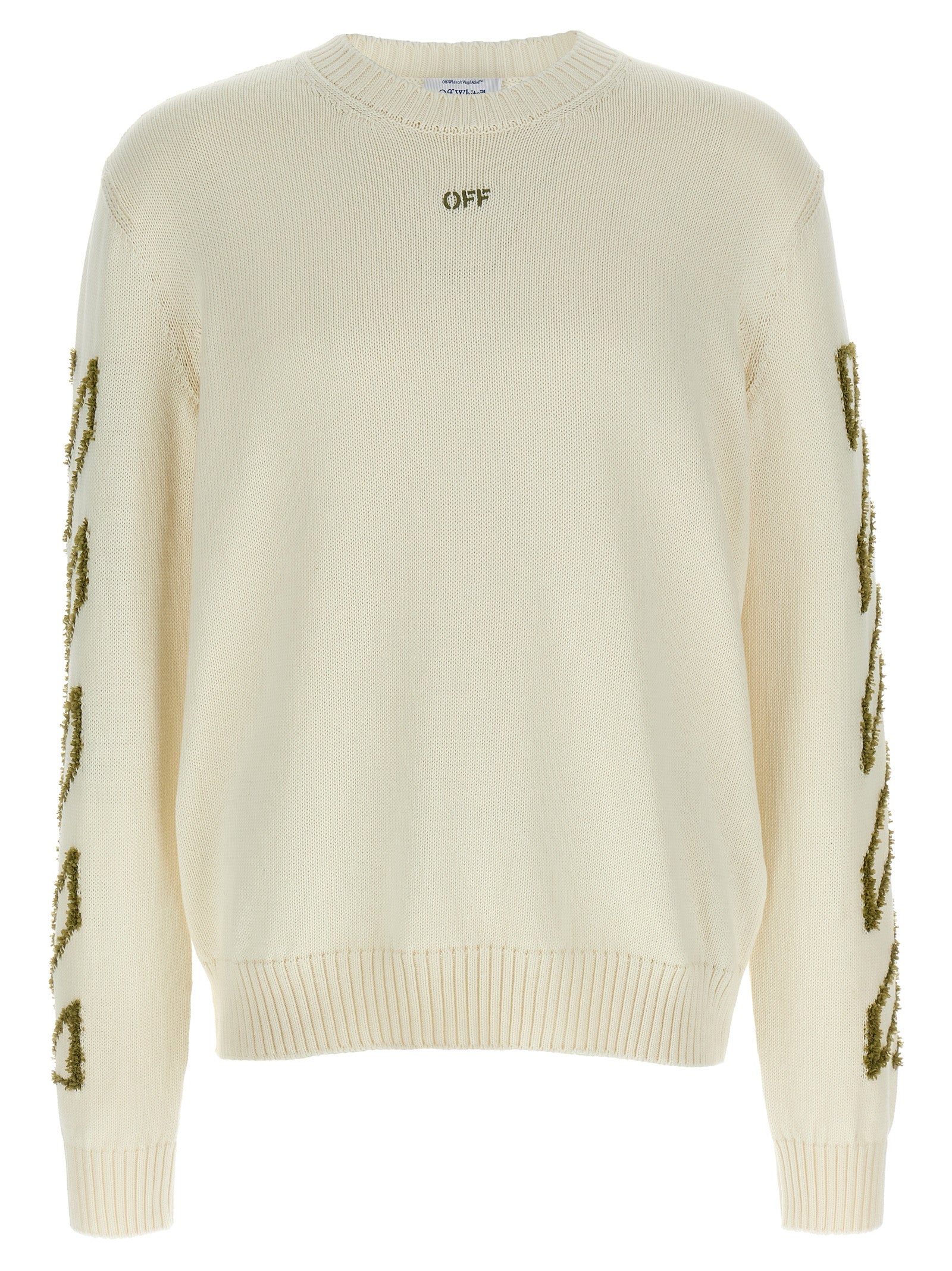 Diag Outline sweater Beige Cotton Sweater, Cardigans