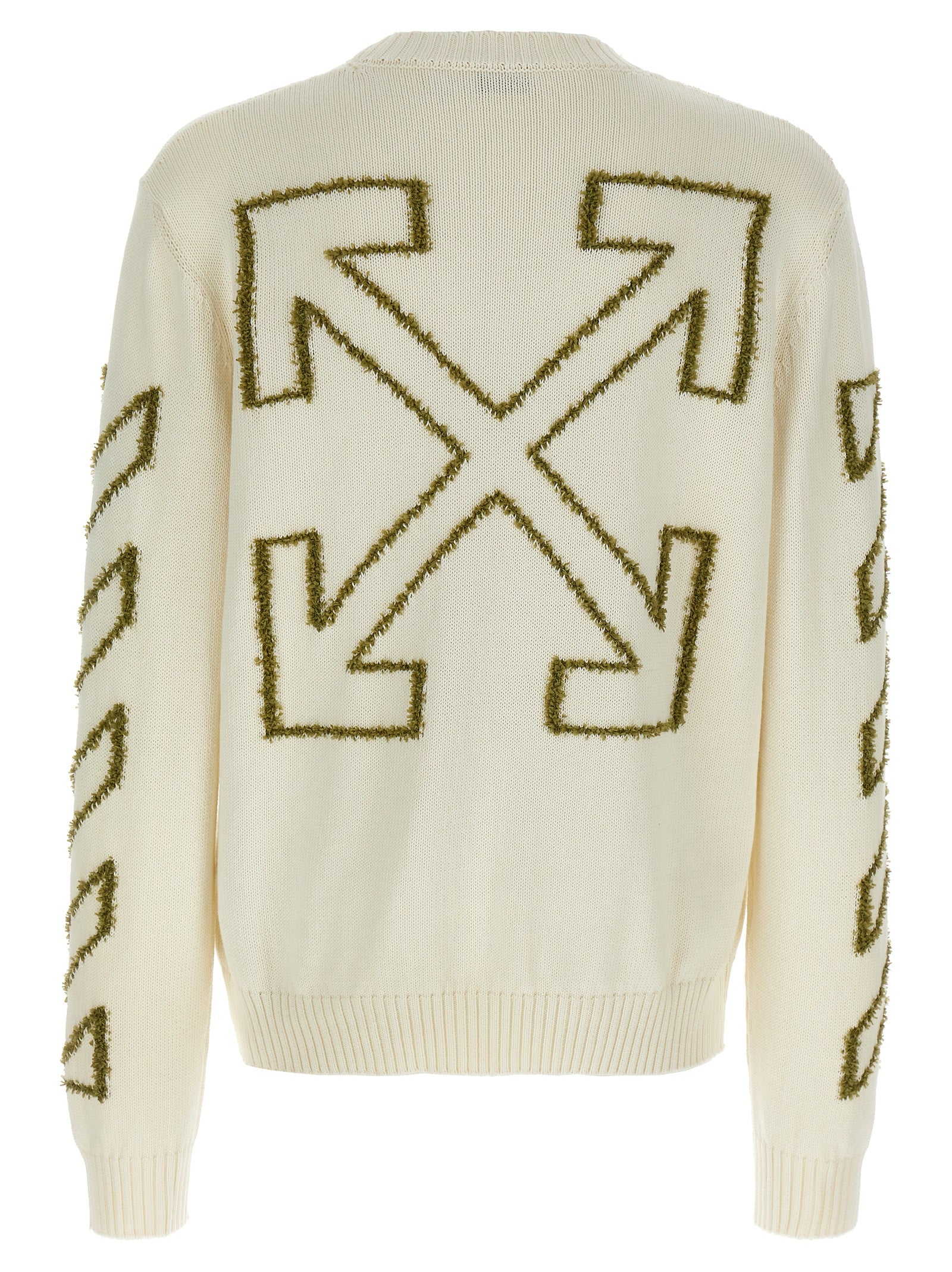 Diag Outline sweater Beige Cotton Sweater, Cardigans