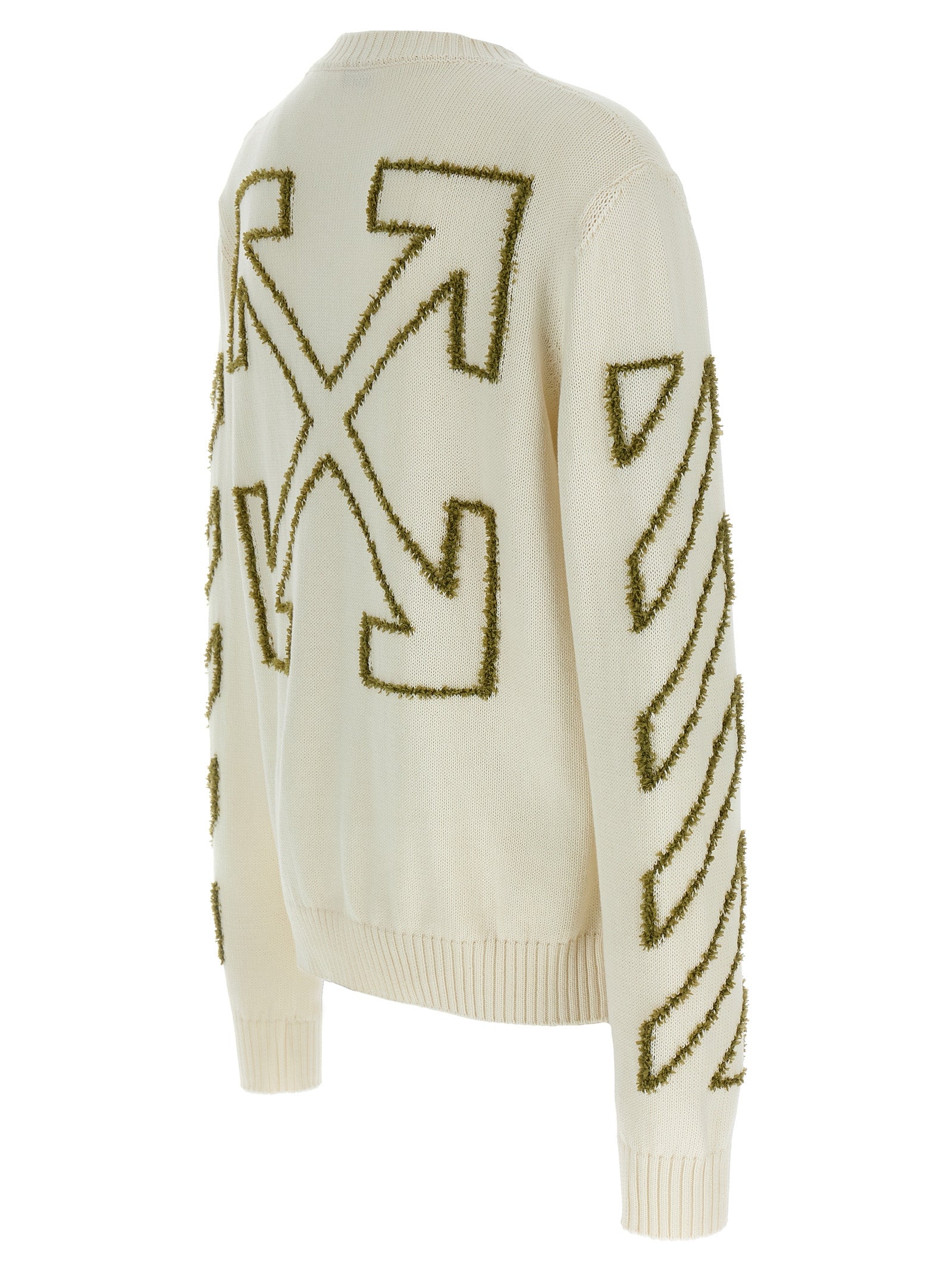 Diag Outline sweater Beige Cotton Sweater, Cardigans