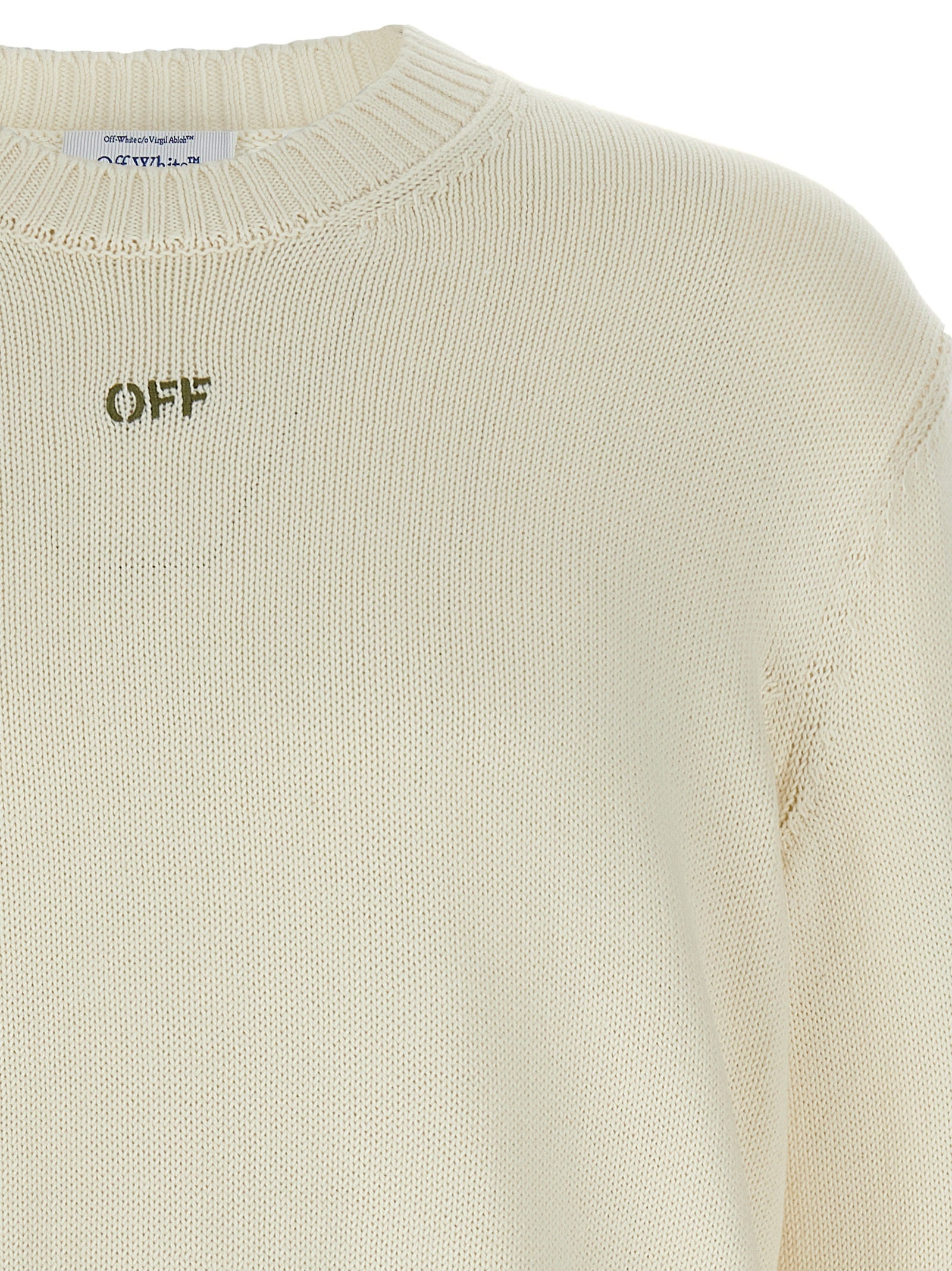 Diag Outline sweater Beige Cotton Sweater, Cardigans