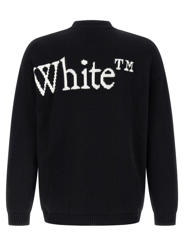 Bookish Shared sweater White/black Cotton Sweater, Cardigans