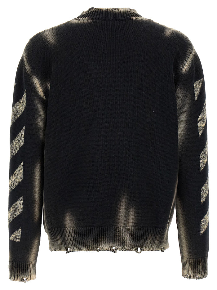 Diag Arr Corrosion sweater Black Cotton Sweater, Cardigans