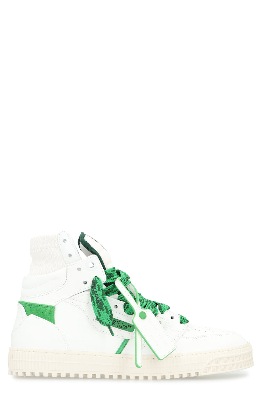 High-Top Sneakers With Logo Detail White Cow Hide Trainers