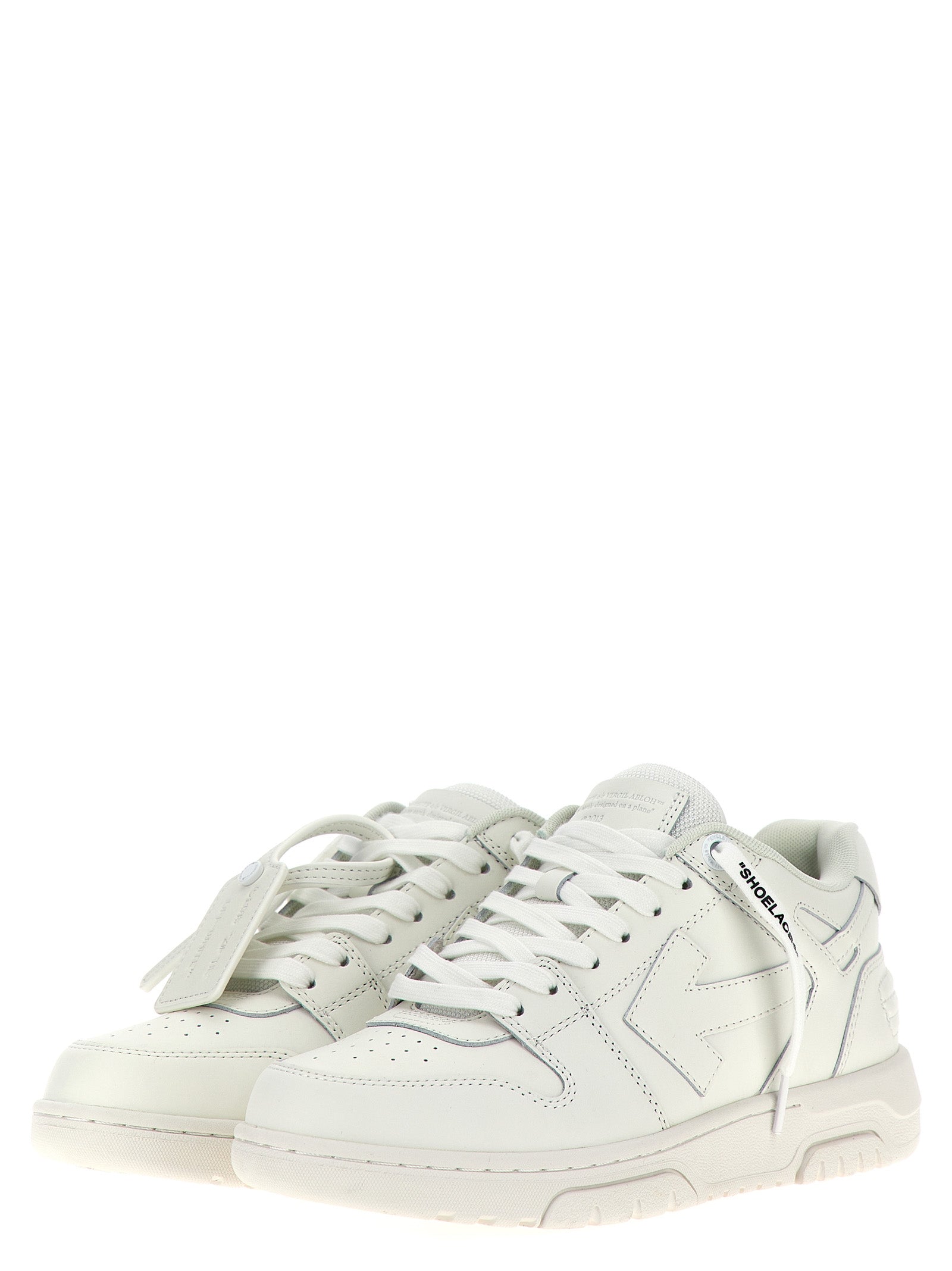 Out Of Office Sneakers White Calfskin Leather Polyester