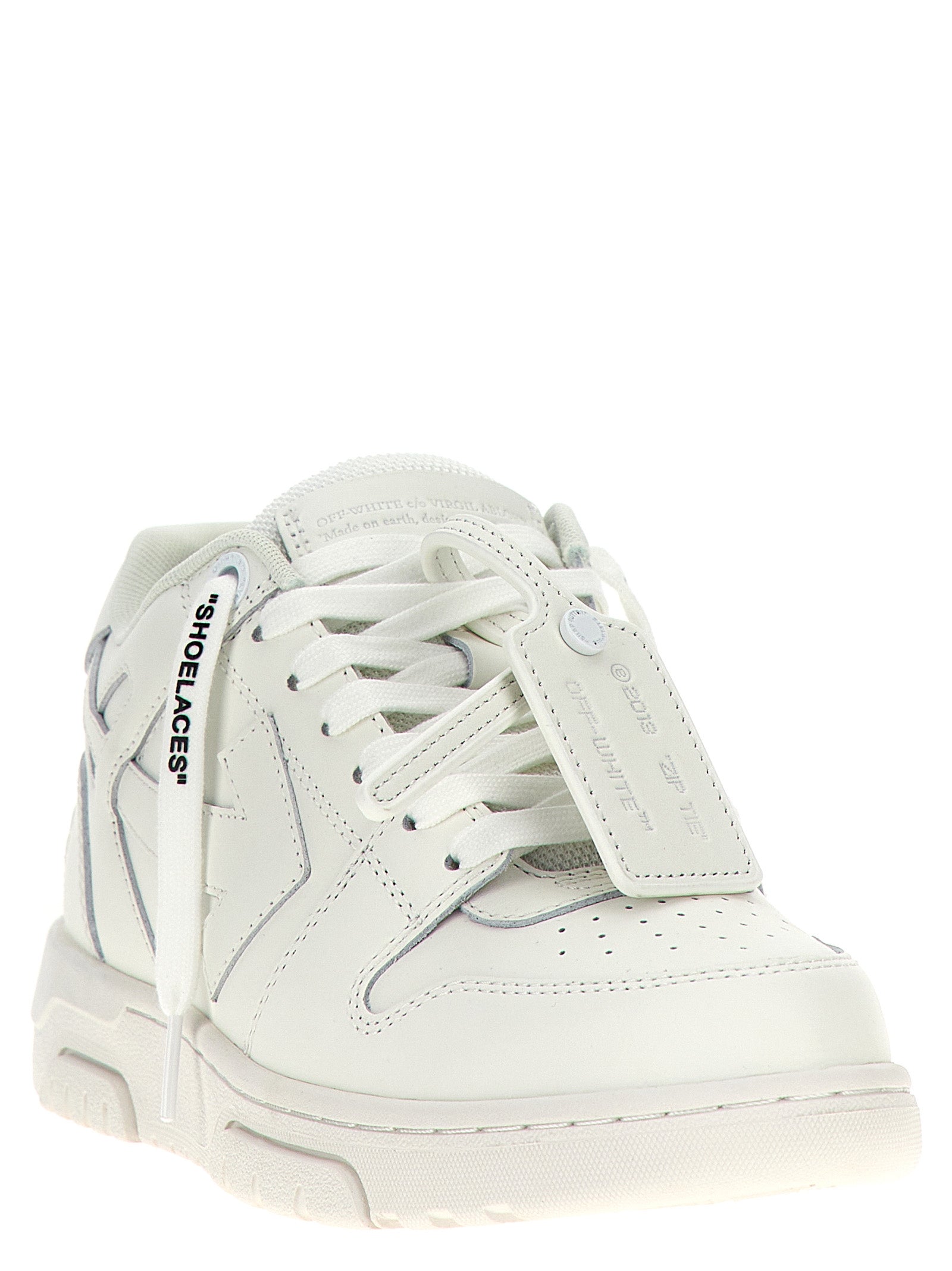 Out Of Office Sneakers White Calfskin Leather Polyester