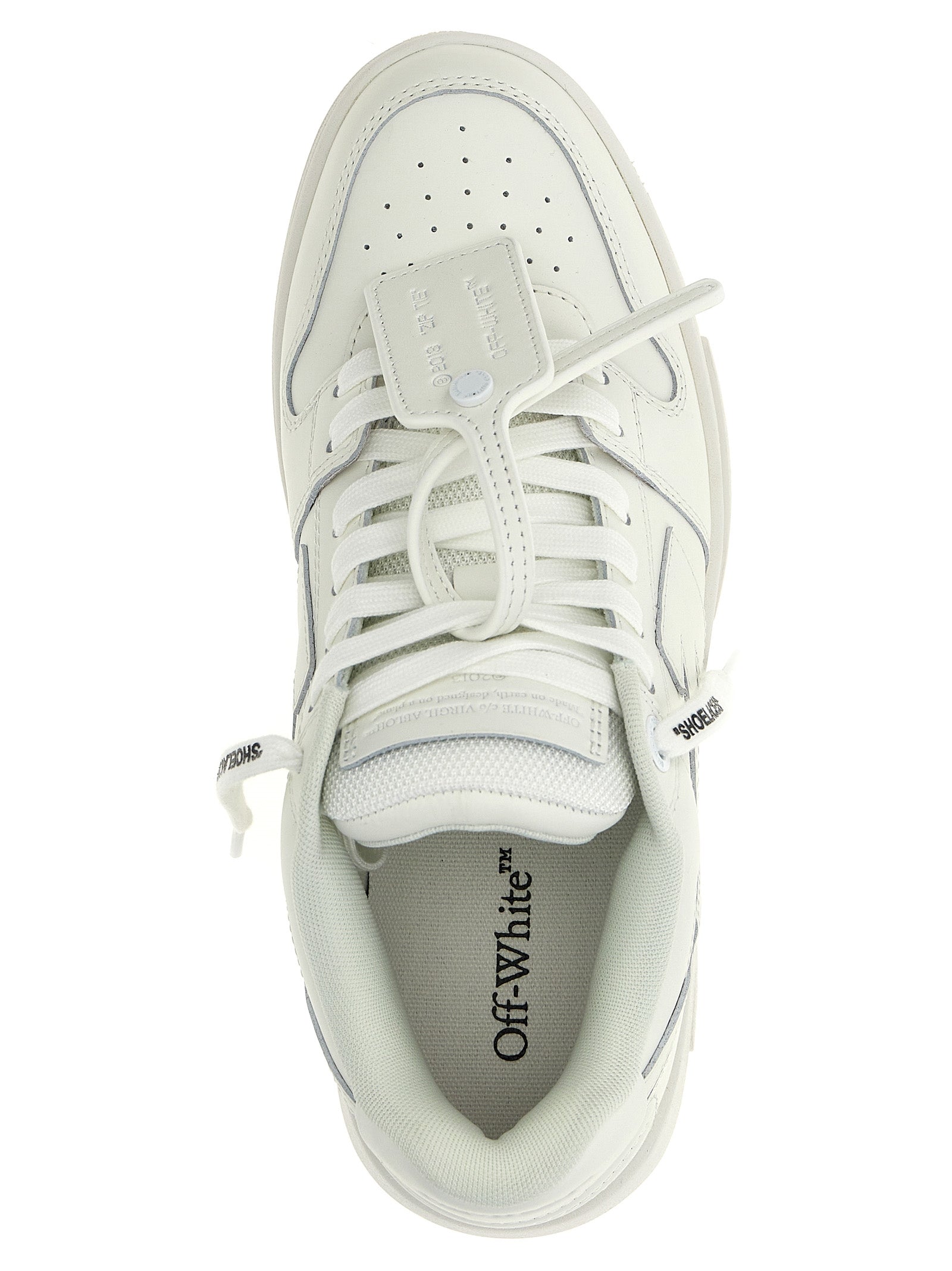 Out Of Office Sneakers White Calfskin Leather Polyester