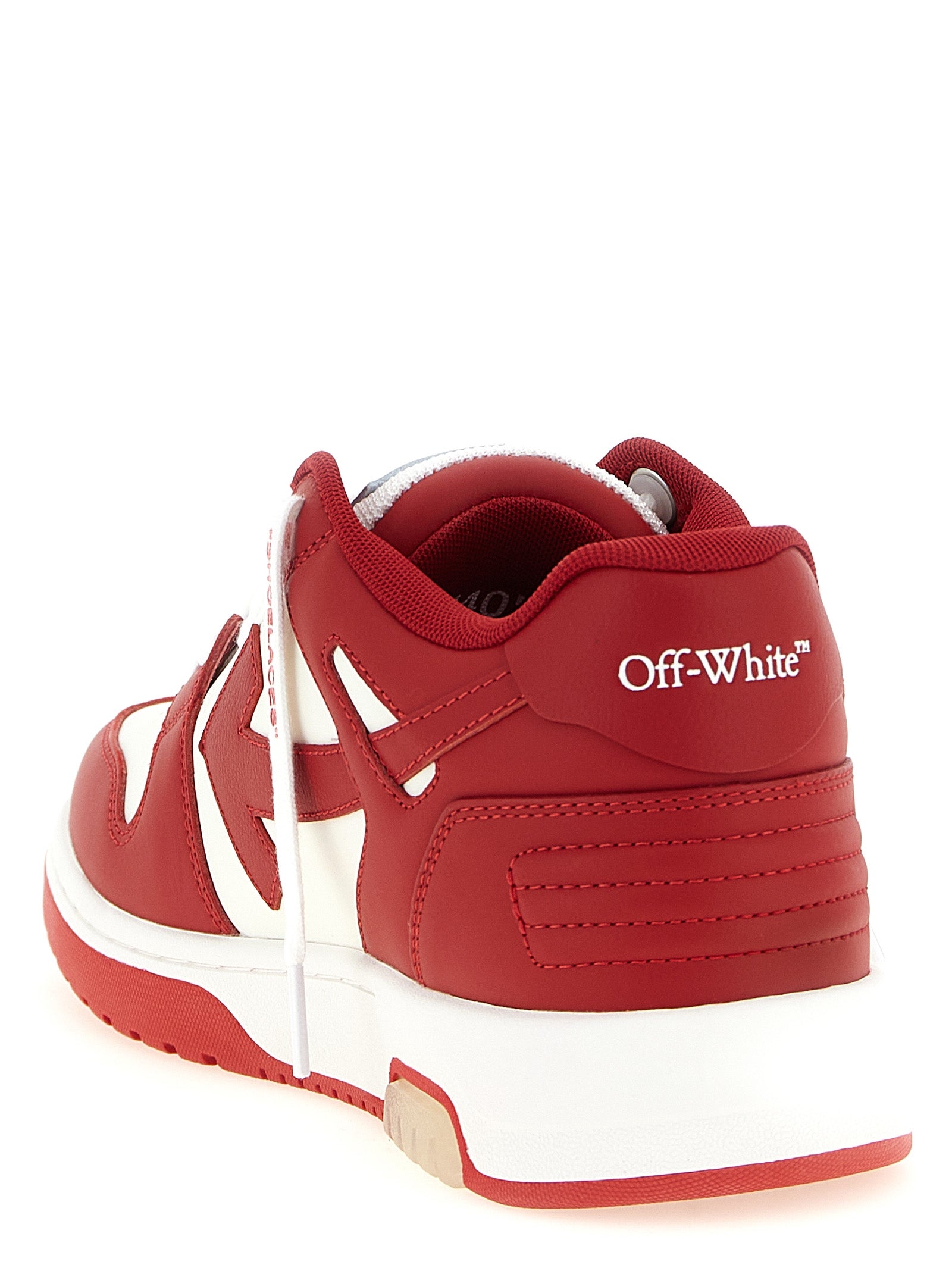Out Of Office Sneakers Red Calfskin Leather Polyester