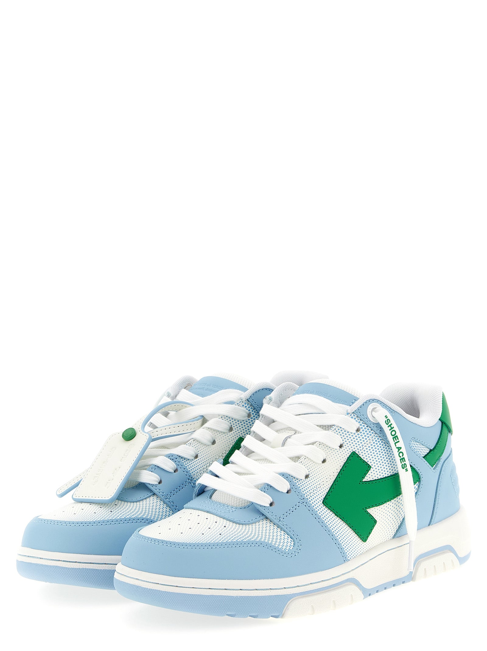 Out Of Office Sneakers Light Blue Calfskin Leather Polyester