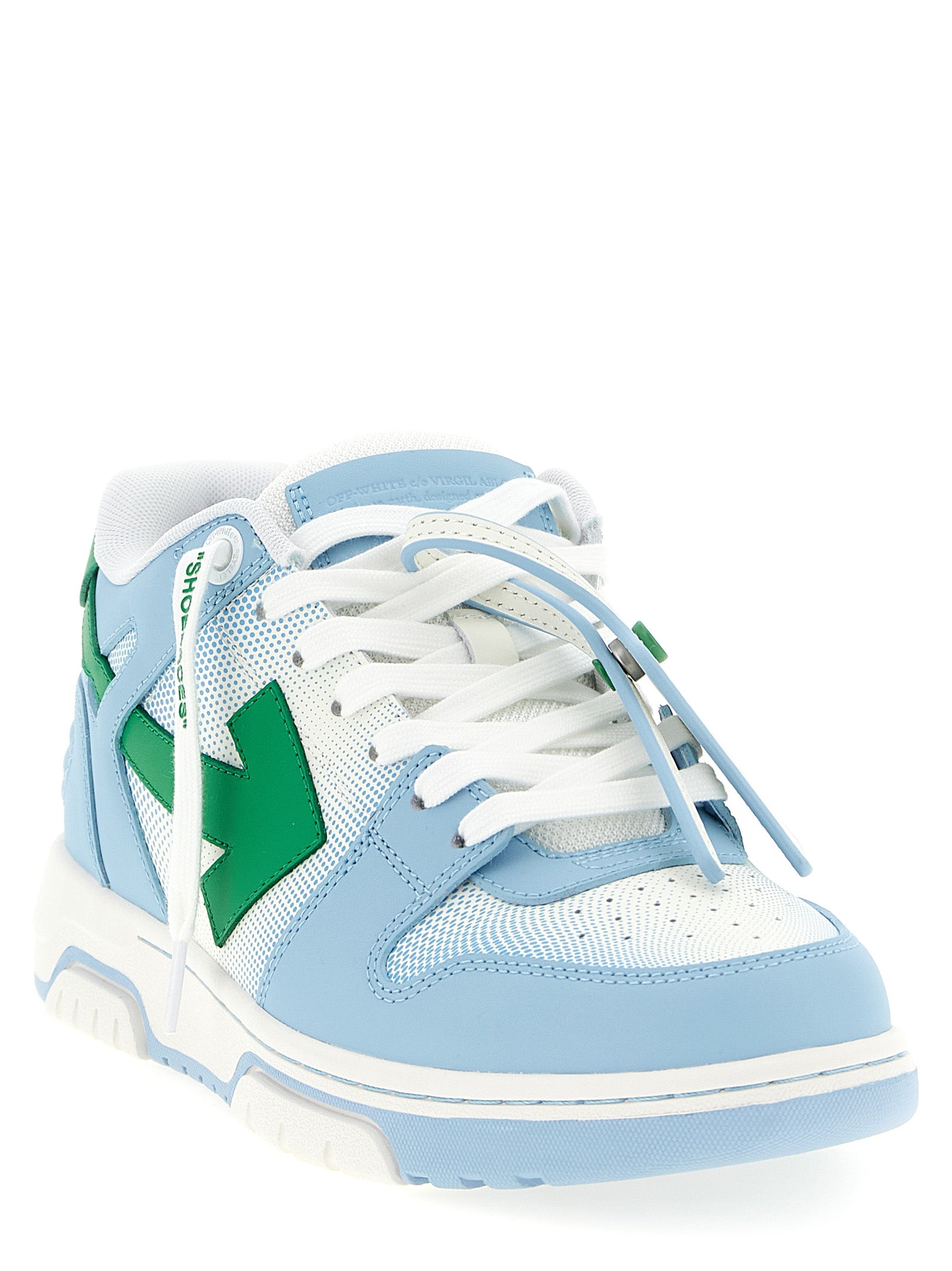 Out Of Office Sneakers Light Blue Calfskin Leather Polyester