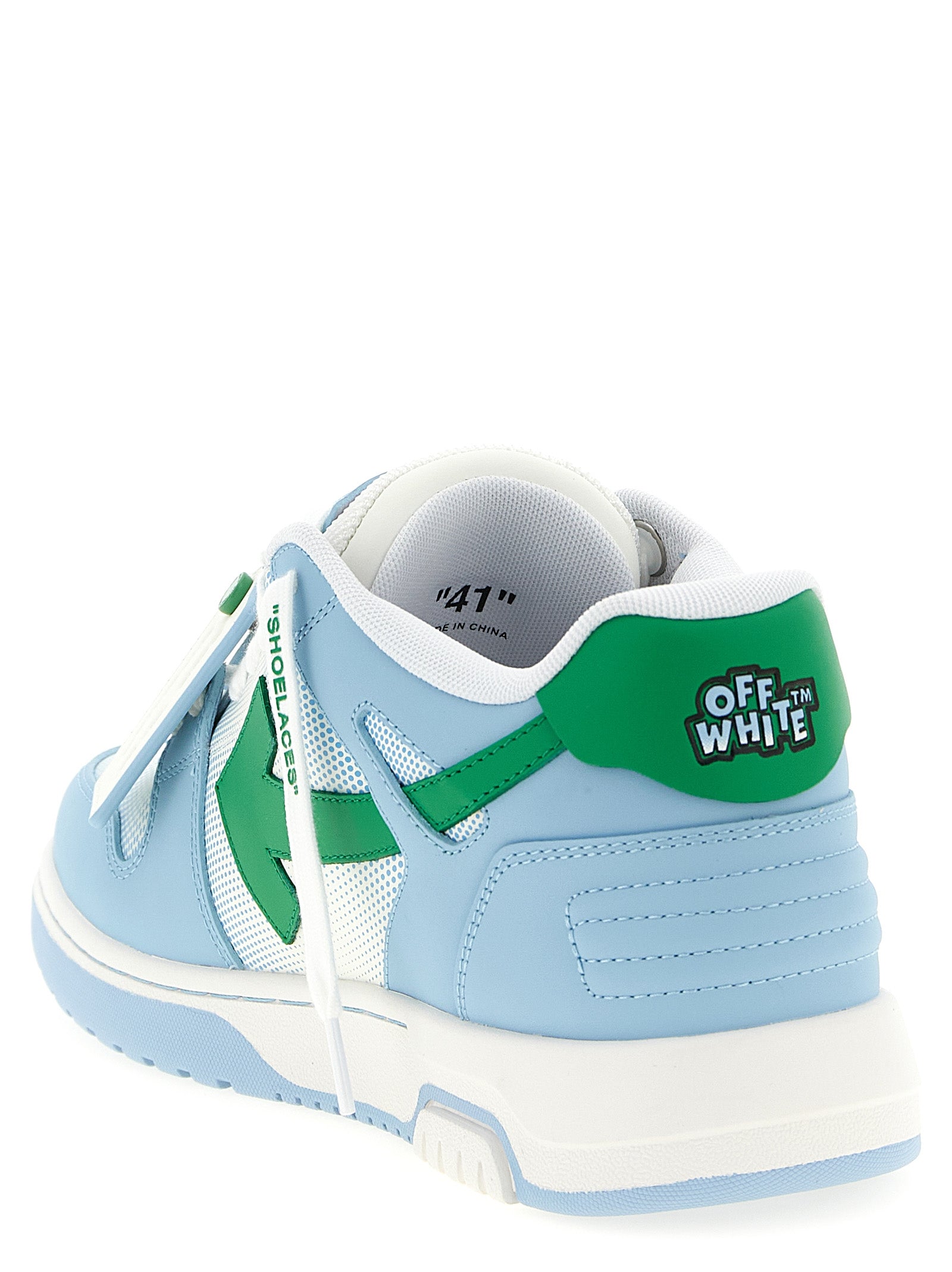 Out Of Office Sneakers Light Blue Calfskin Leather Polyester
