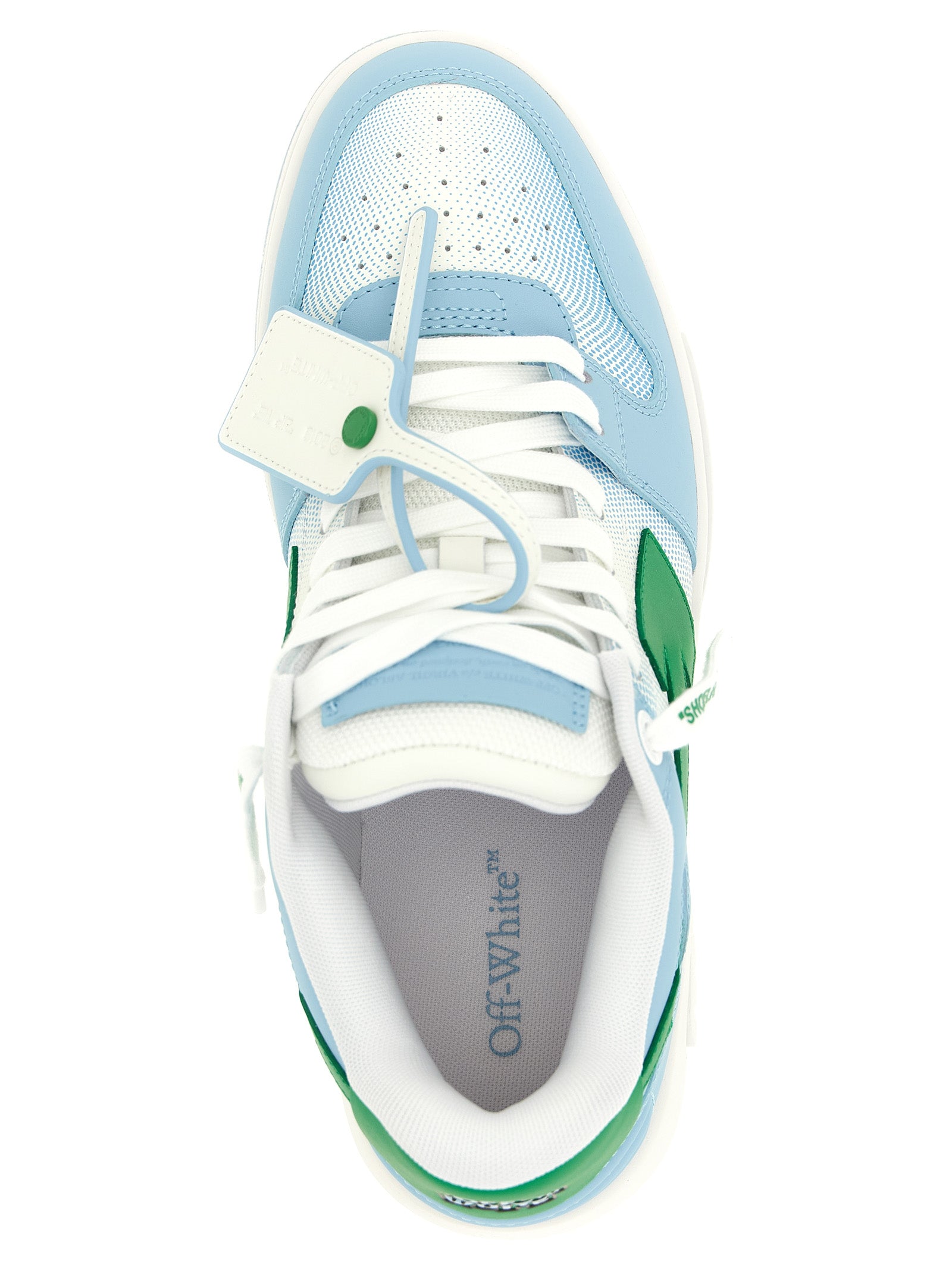 Out Of Office Sneakers Light Blue Calfskin Leather Polyester