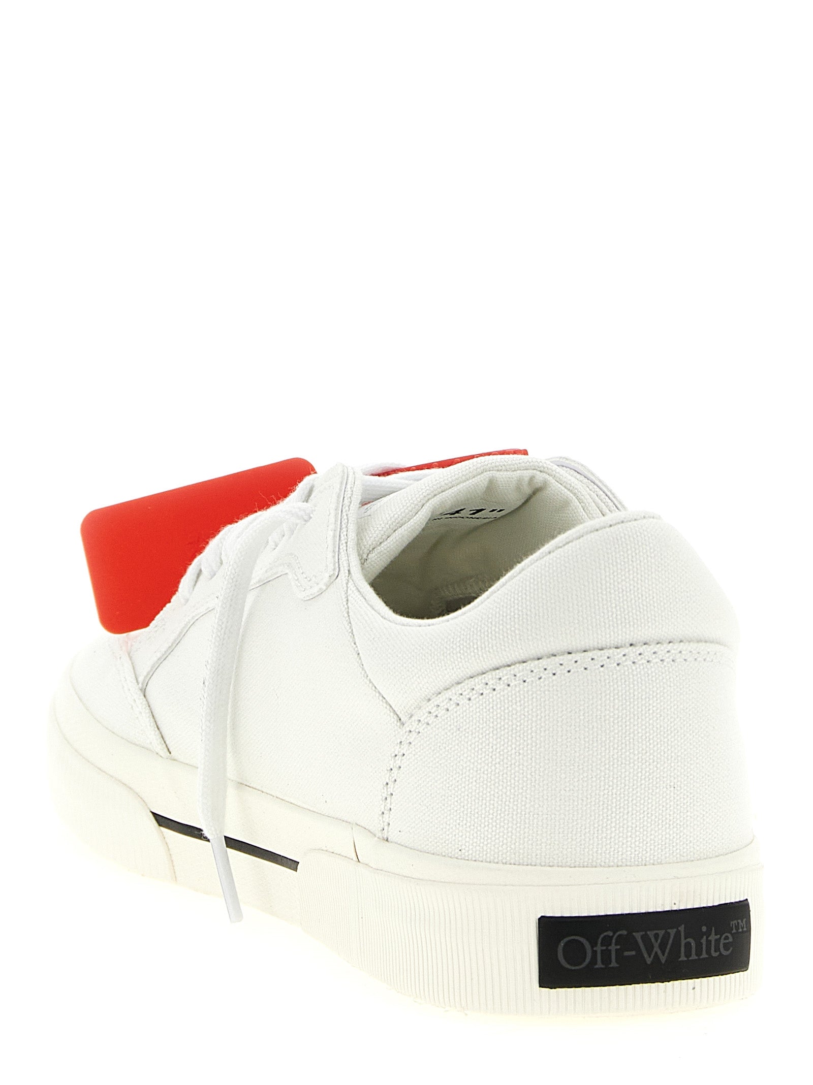 Vulcanized Sneakers White/black Cotton Leather