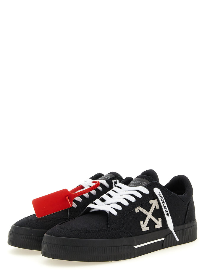 Vulcanized sneakers White/black Cotton Leather