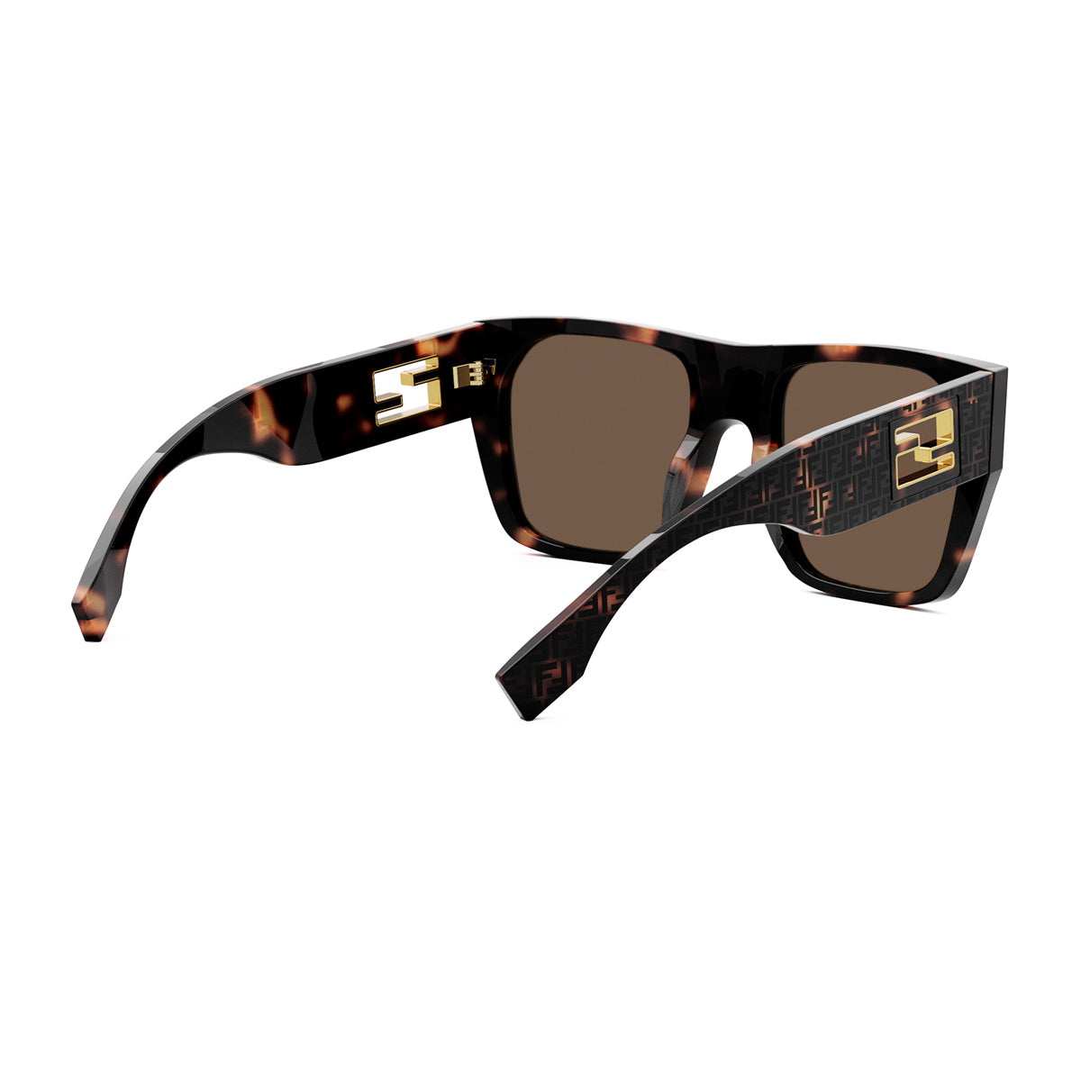 Fendi FE40124I Baguette 55e Marrone Acetate Occhiali Da Sole