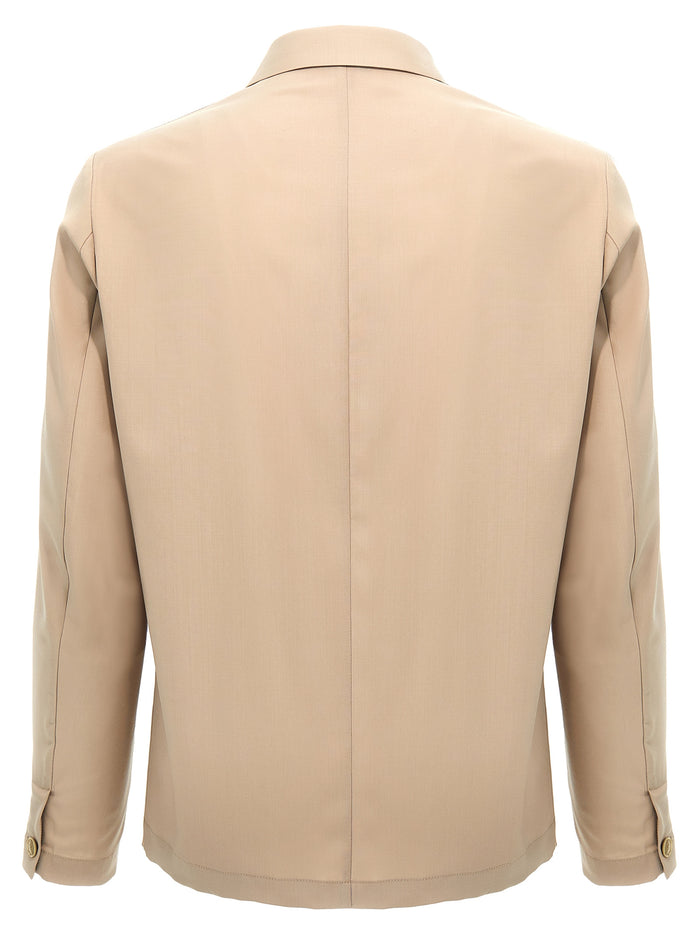 Visal overshirt Beige Virgin Wool Shirt, Blouse