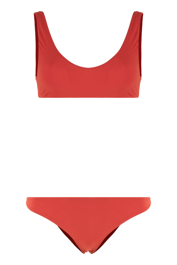 Ottantauno Bandeau Bikini Top Red Polyamide Bikinis