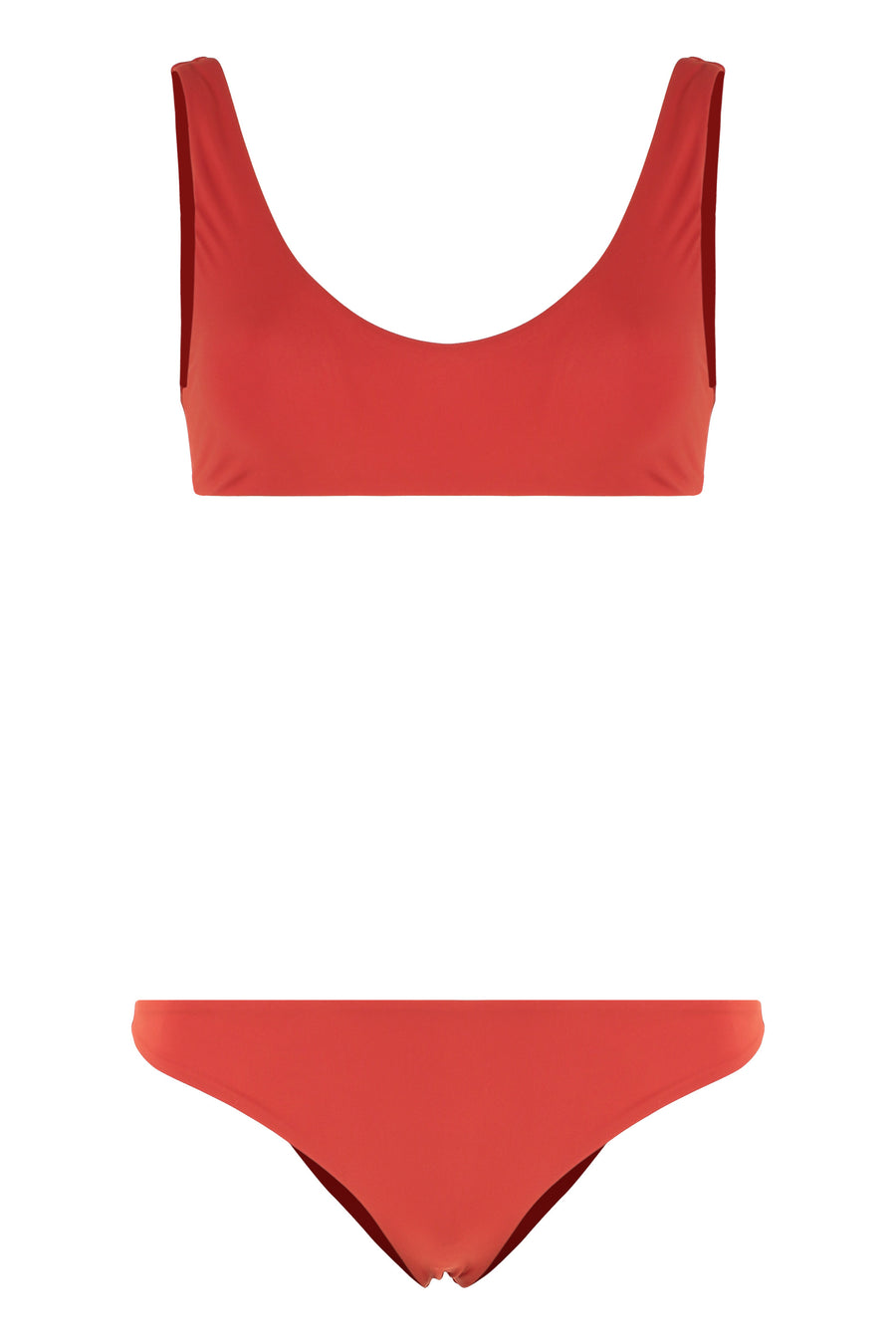 Ottantauno Bandeau Bikini Top Red Polyamide Bikinis