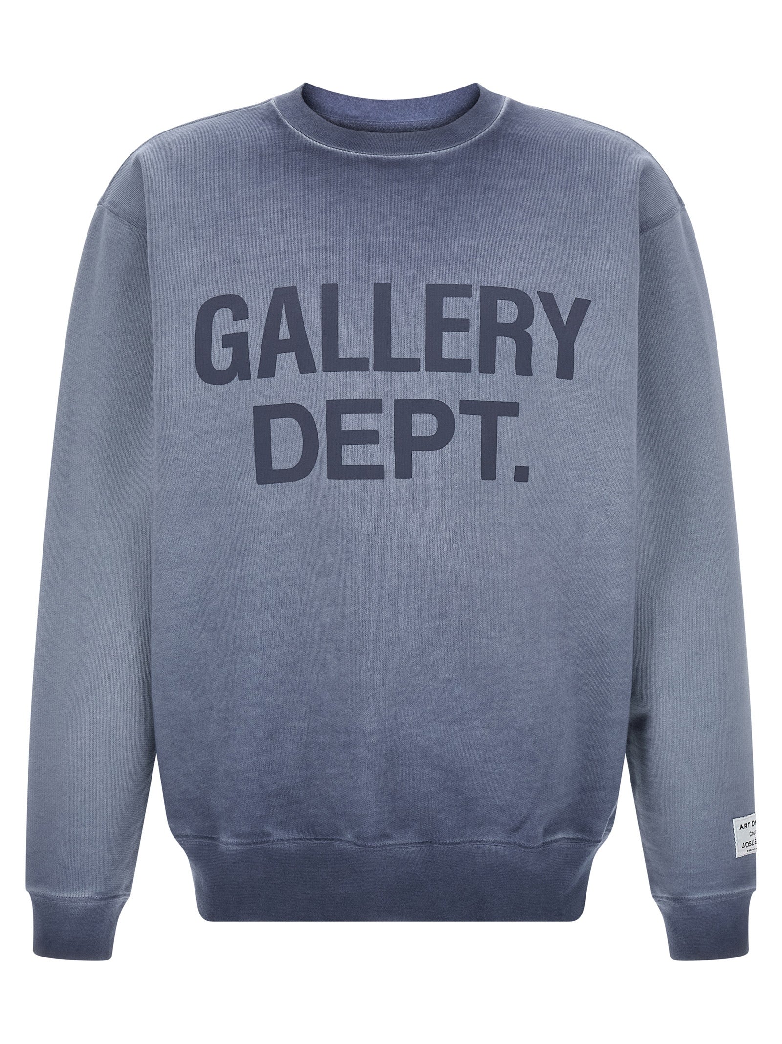 Logo Print Sweatshirt Blue Cotton Sweater, Cardigans