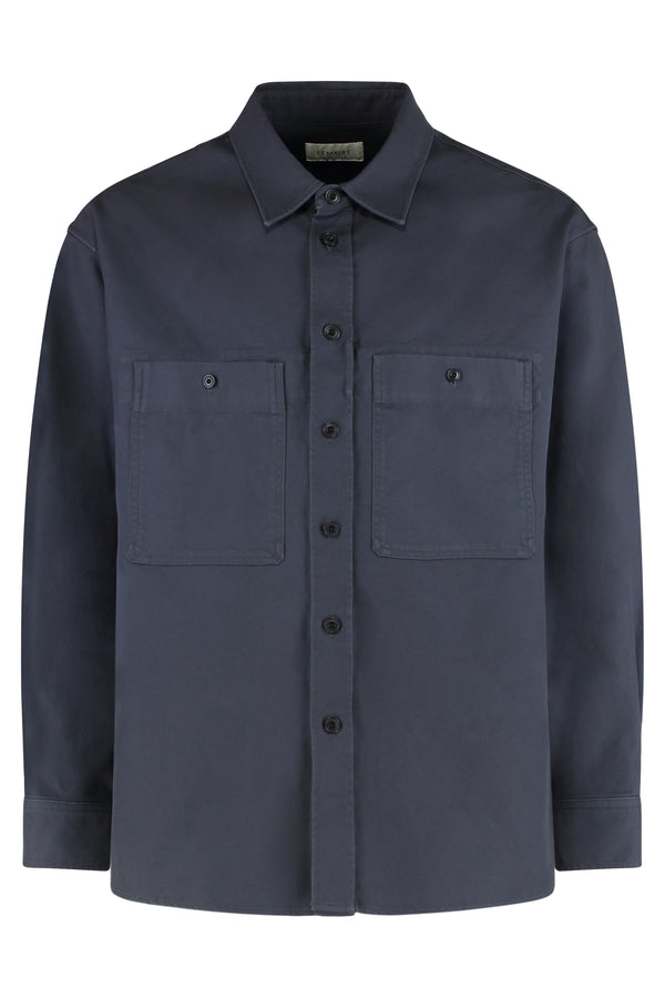 Utility Overshirt Cotton Blue Shirt
