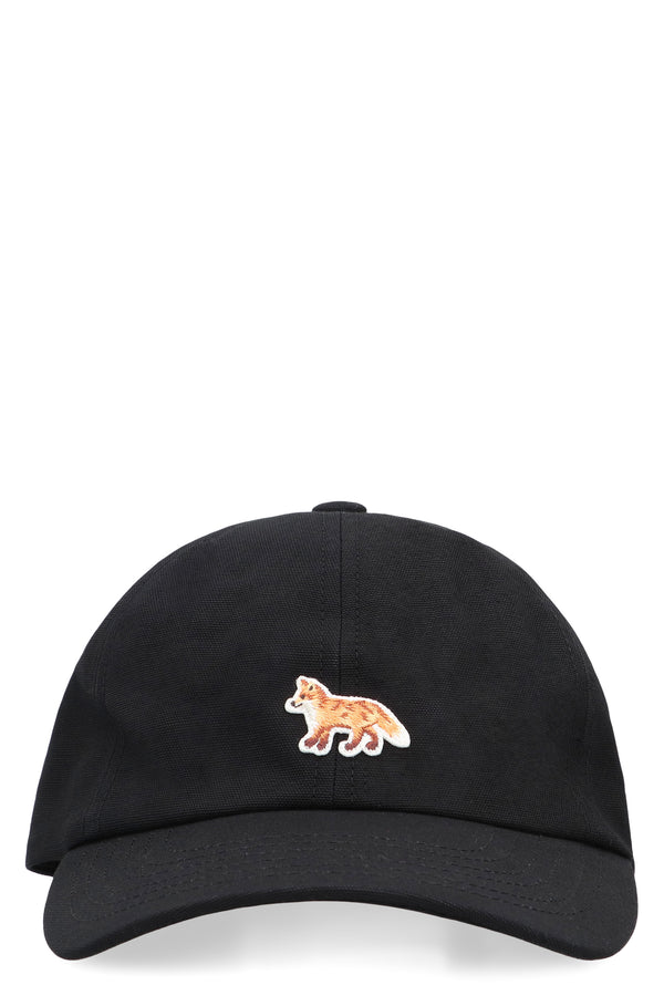 Black Cotton Logo Baseball Cap Hat