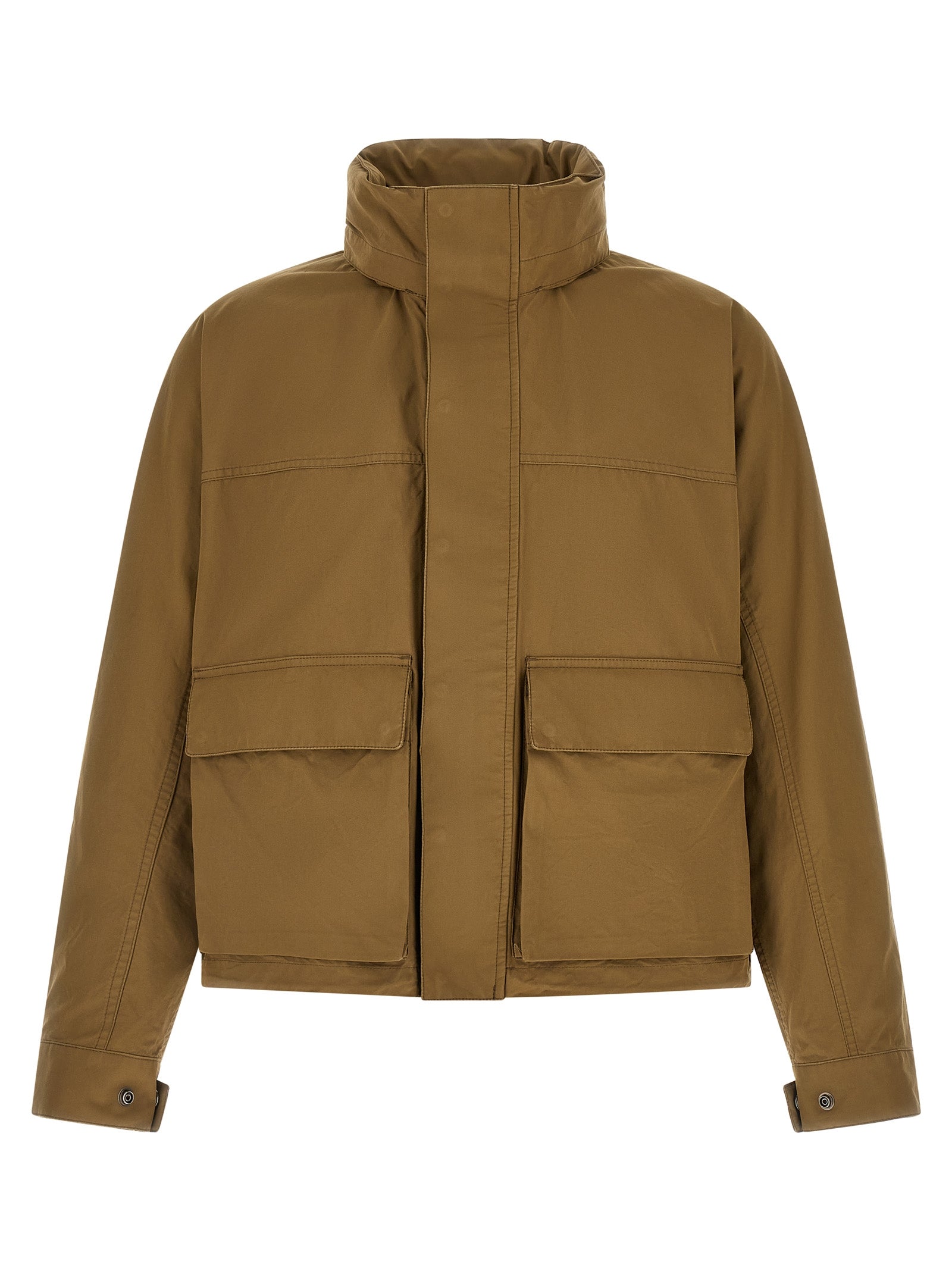 Short Rain Parka Green Cotton Down Jacket, Parka, Casual Jackets
