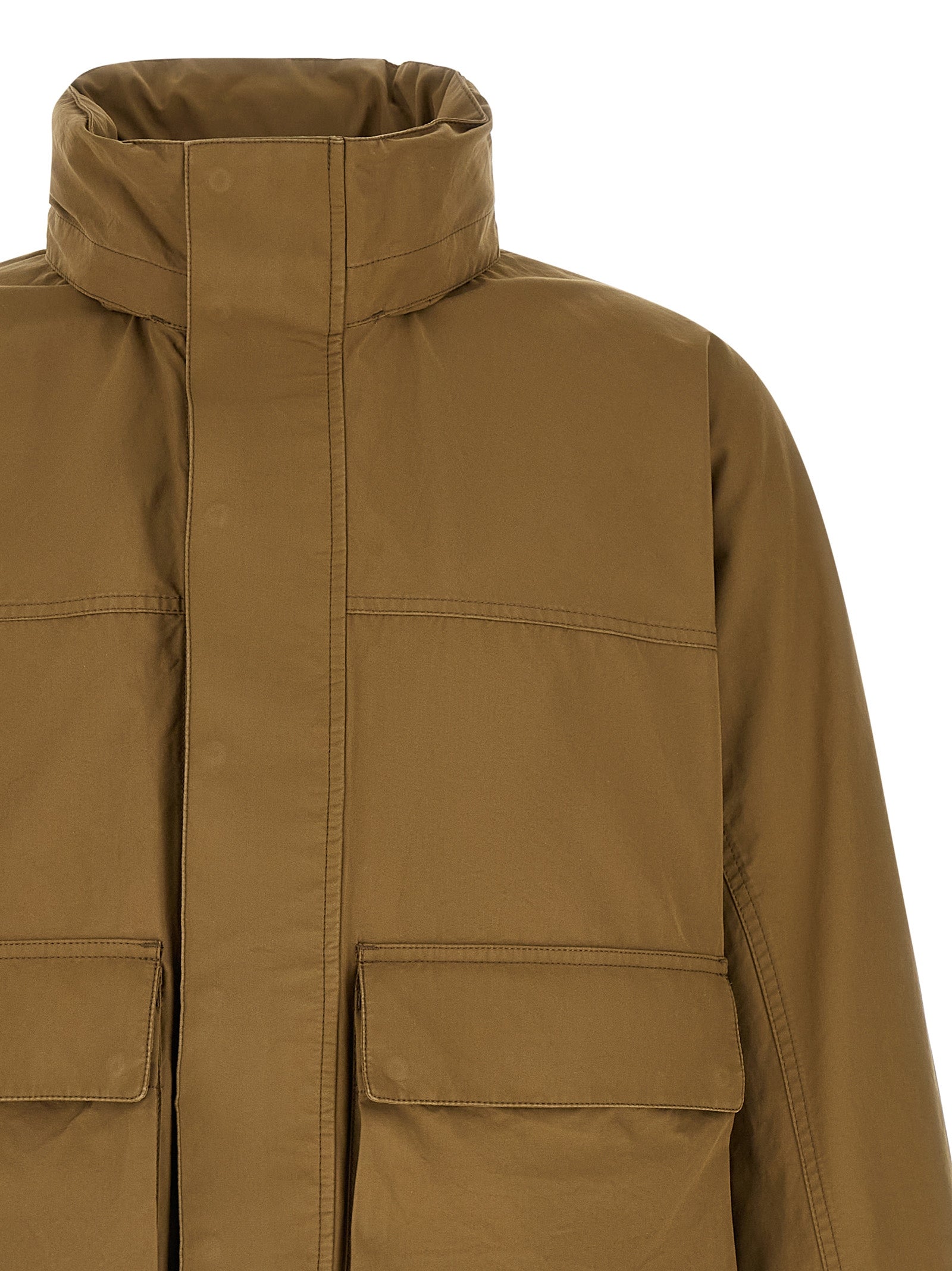 Short Rain Parka Green Cotton Down Jacket, Parka, Casual Jackets