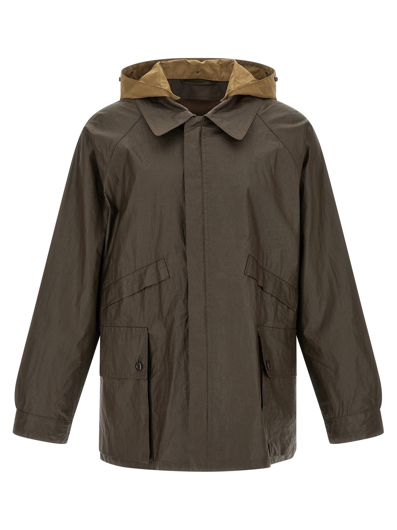 Waterproof jacket Brown Linen Down Jacket, Parka, Casual