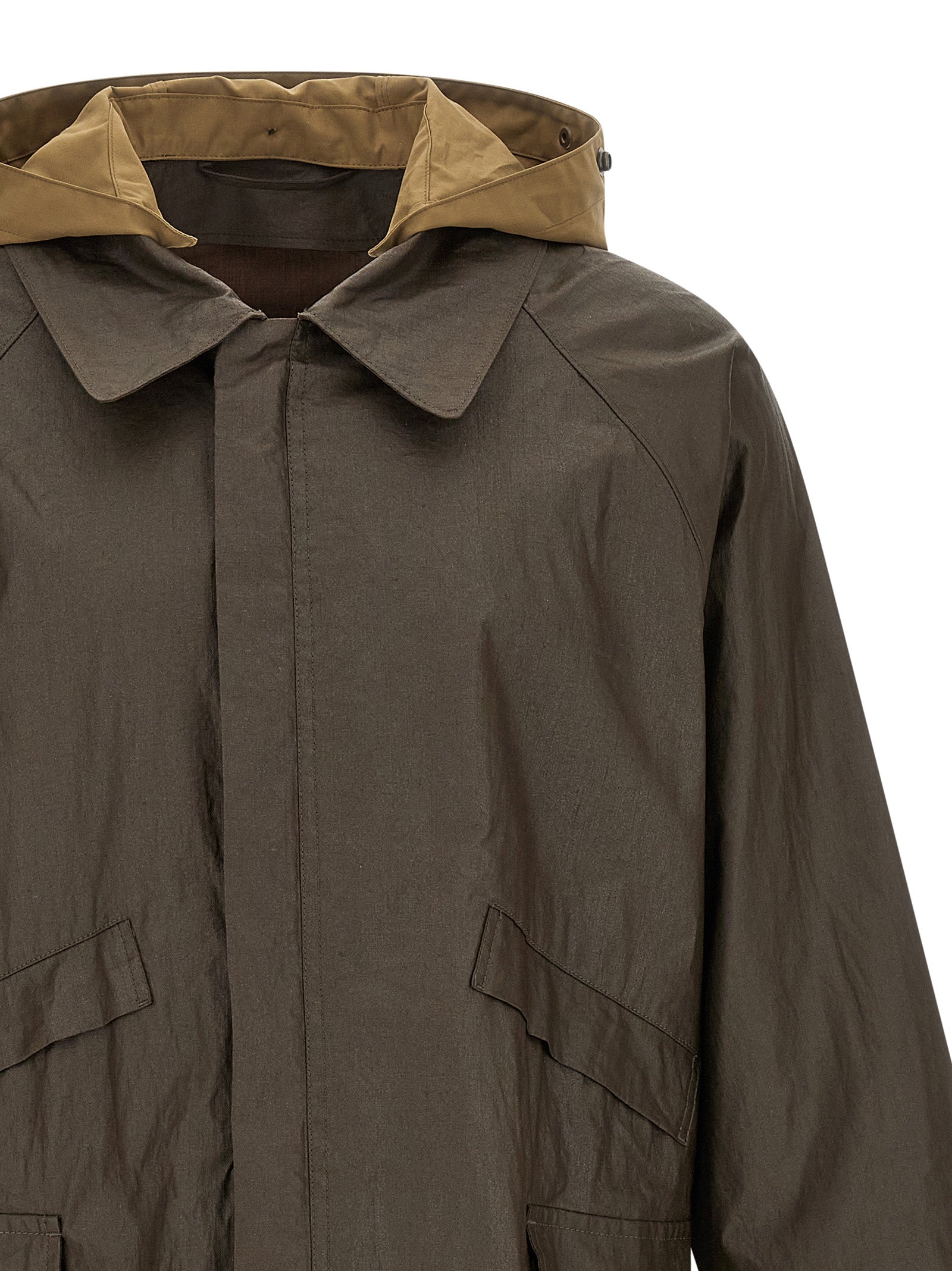 Waterproof jacket Brown Linen Down Jacket, Parka, Casual