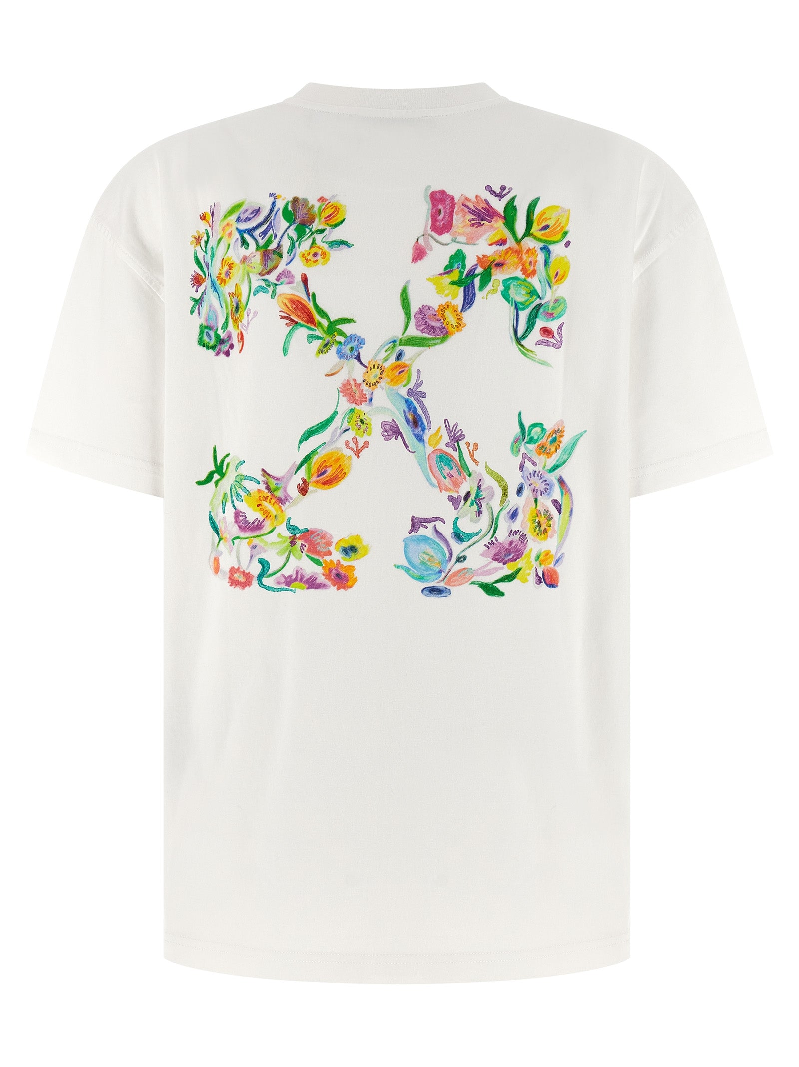 Arrow Glowing Flower T-shirt White Cotton