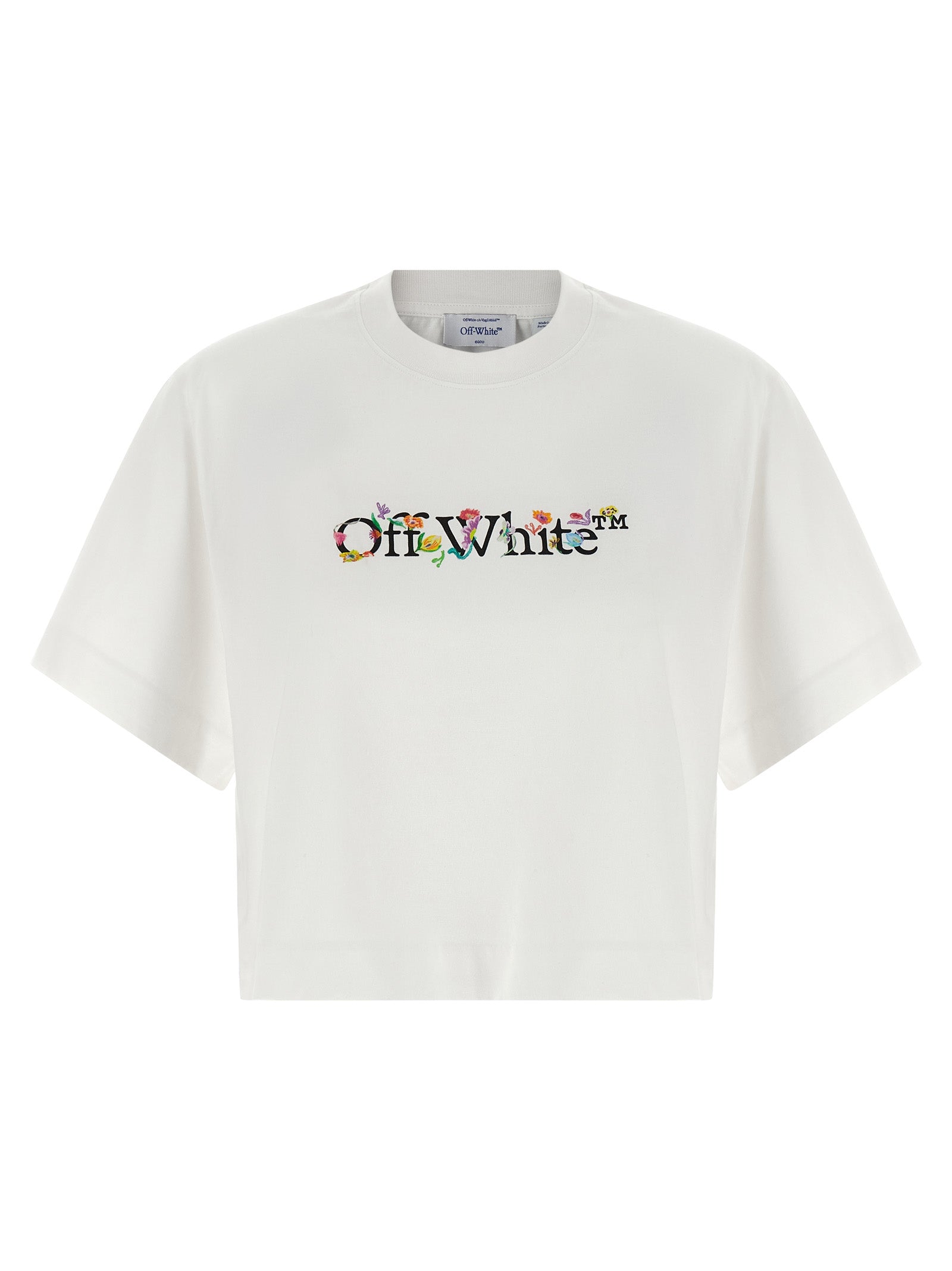 Bookish Glowing Flower T-shirt White Cotton
