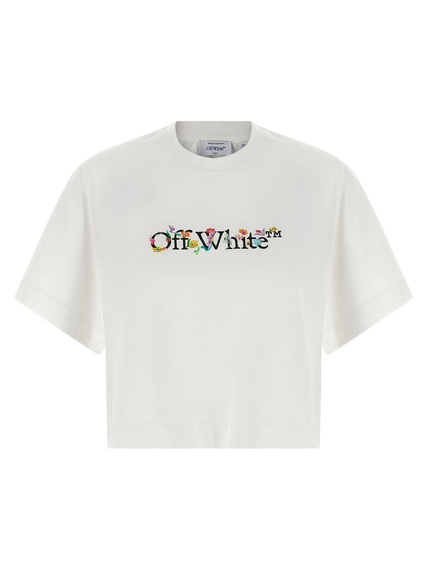 Off White Bookish Glowing Flower T-shirt