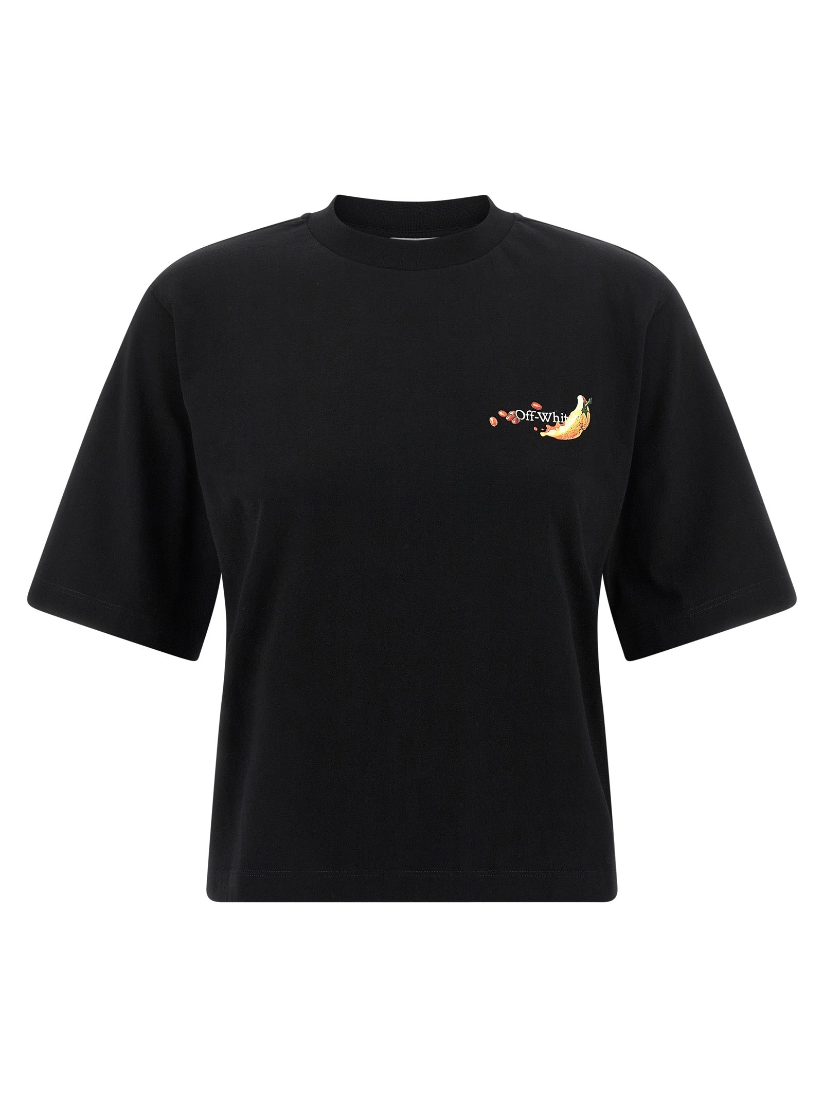 Emb Fruits Arrow T-shirt Black Cotton