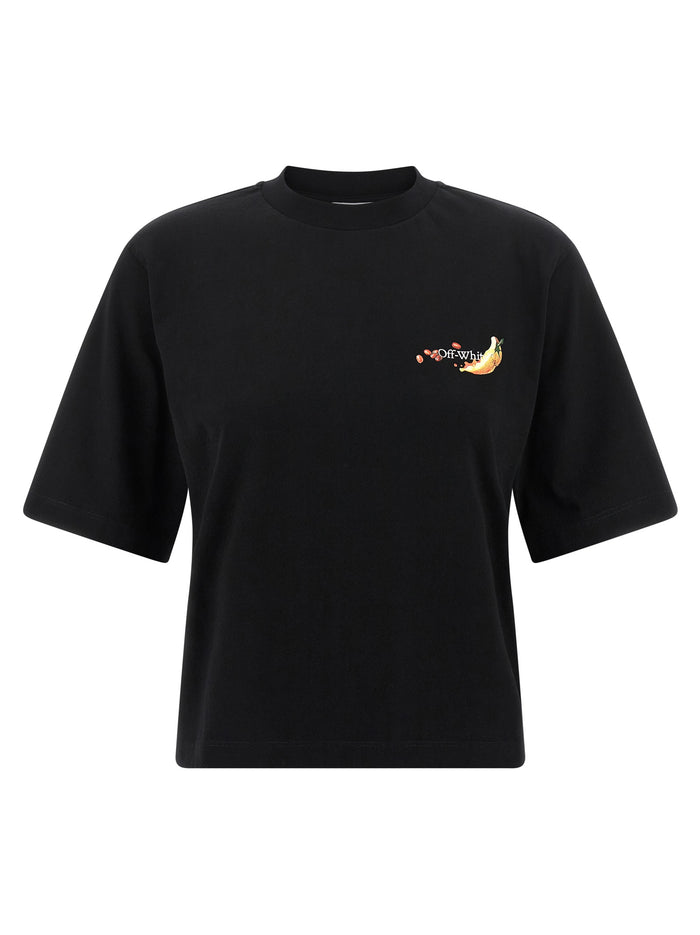 Emb Fruits Arrow T-shirt Black Cotton