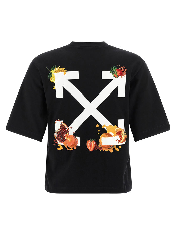 Emb Fruits Arrow T-shirt Black Cotton
