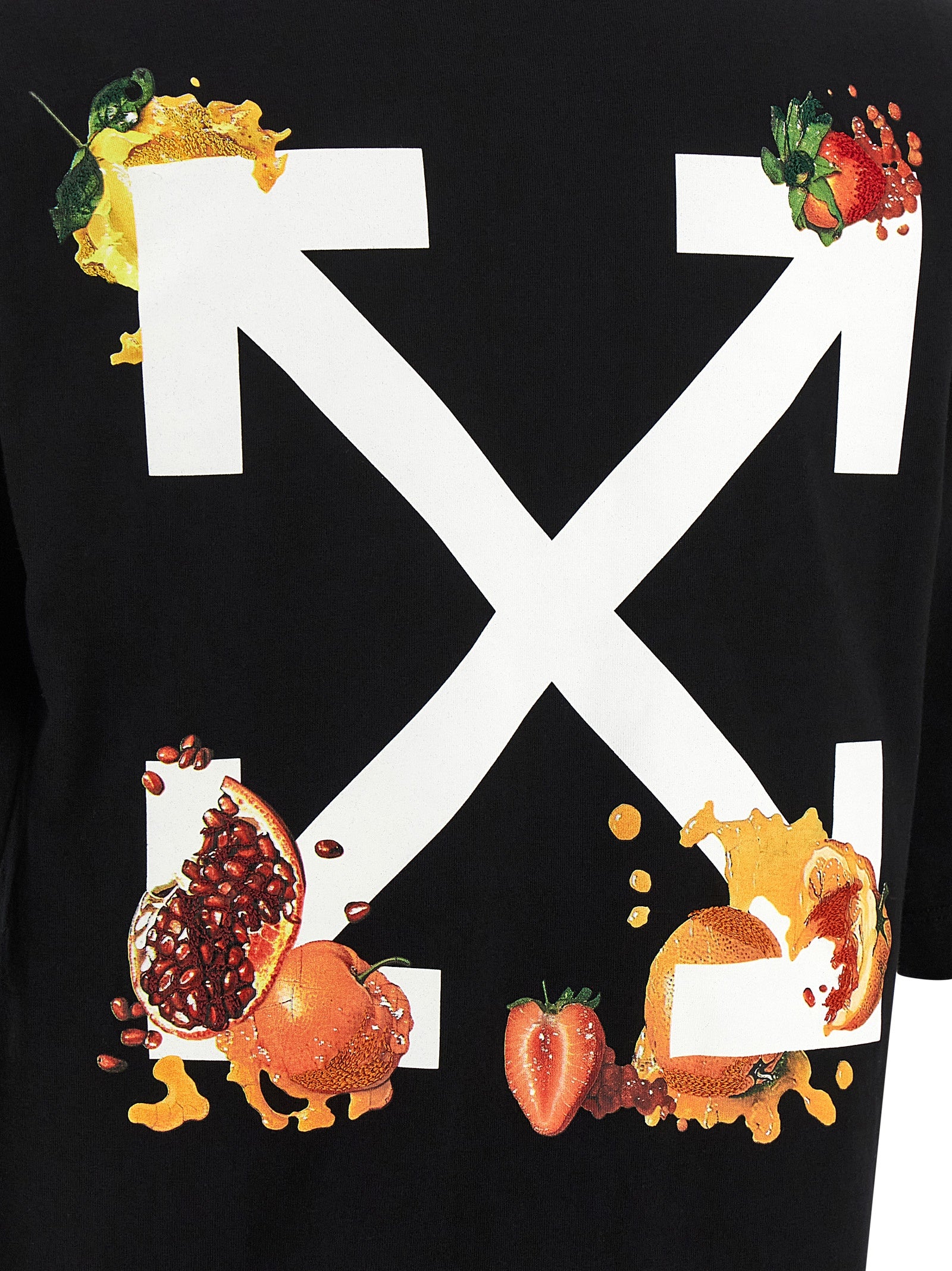 Emb Fruits Arrow T-shirt Black Cotton