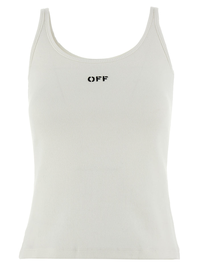Off stamp top White Cotton Tops