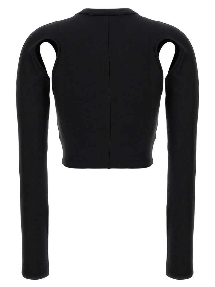 Sleek top Black Polyamide Tops