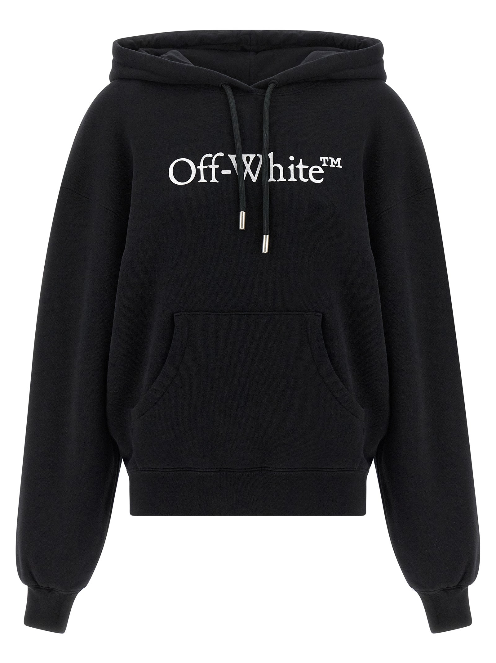 Big Logo Bookkish hoodie White/black Cotton Sweatshirt