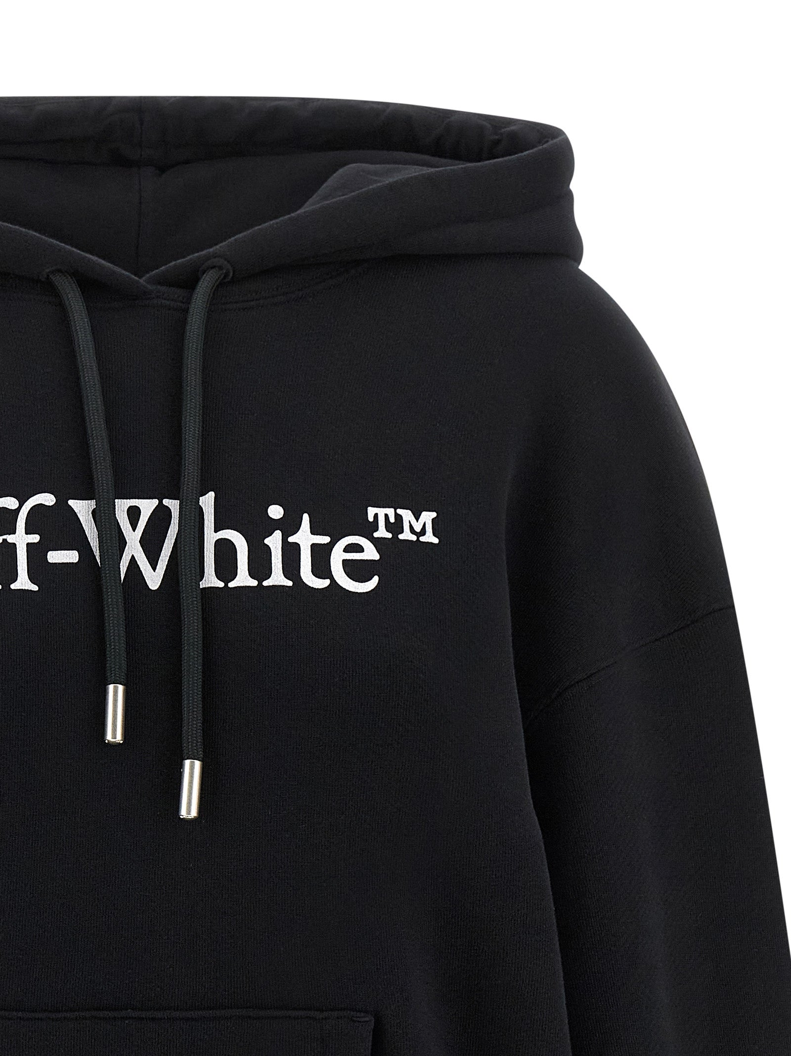 Big Logo Bookkish hoodie White/black Cotton Sweatshirt